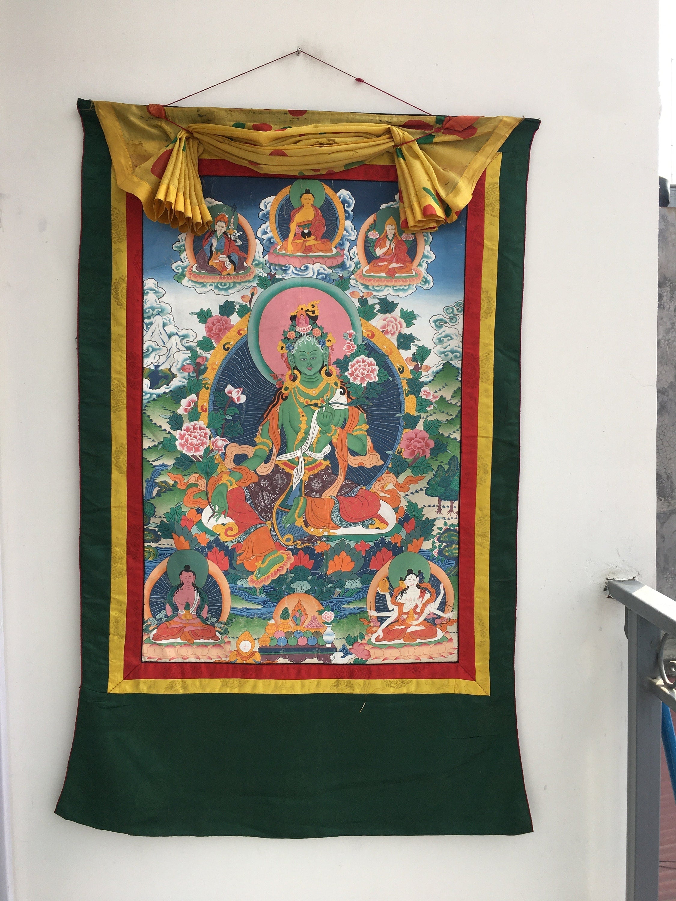Green Tara Thangka  | Original hand-painted Thangka
