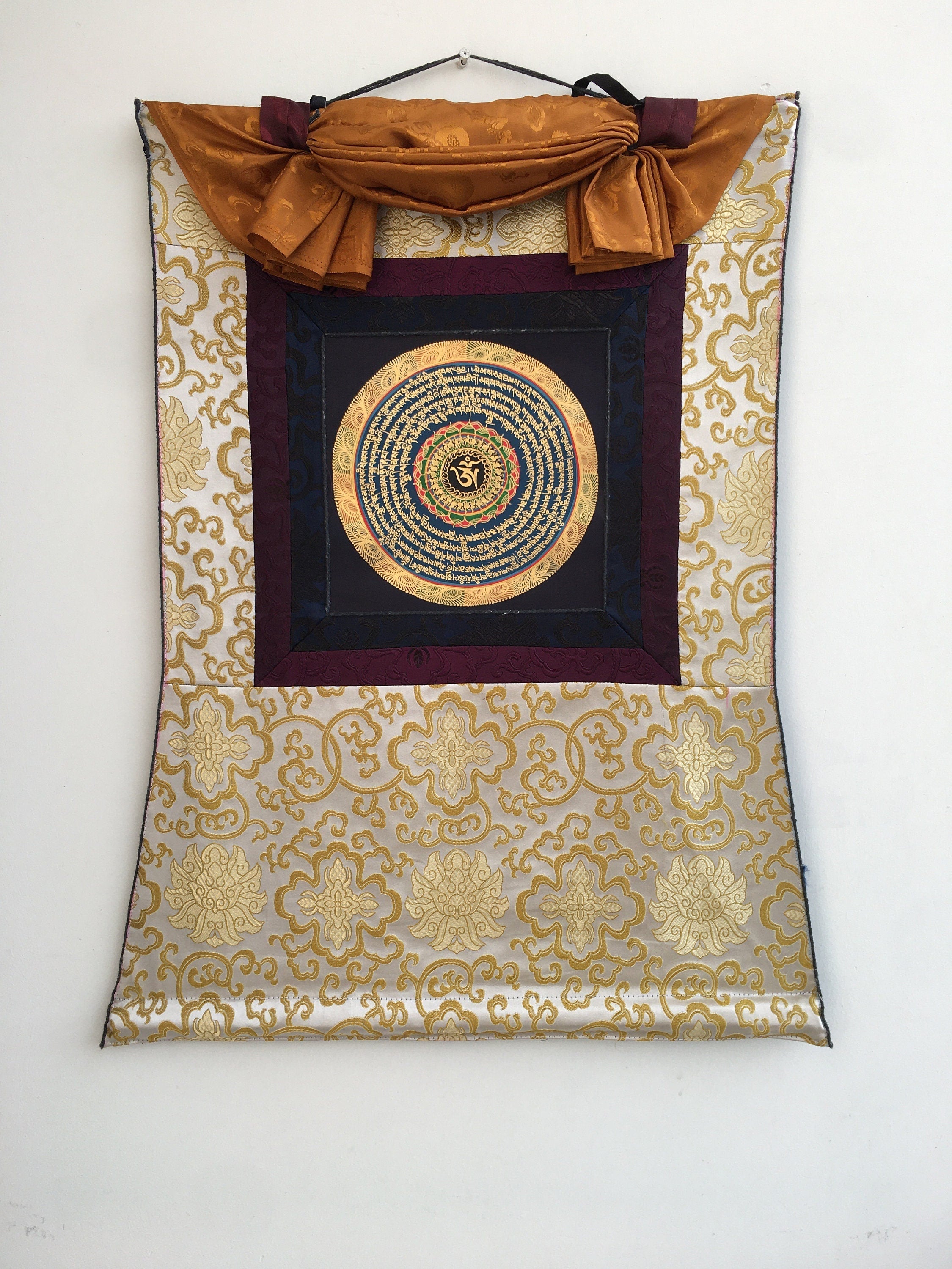 Mounted Mandala Thangka | Religious Handpainted Art | Wall Decoration