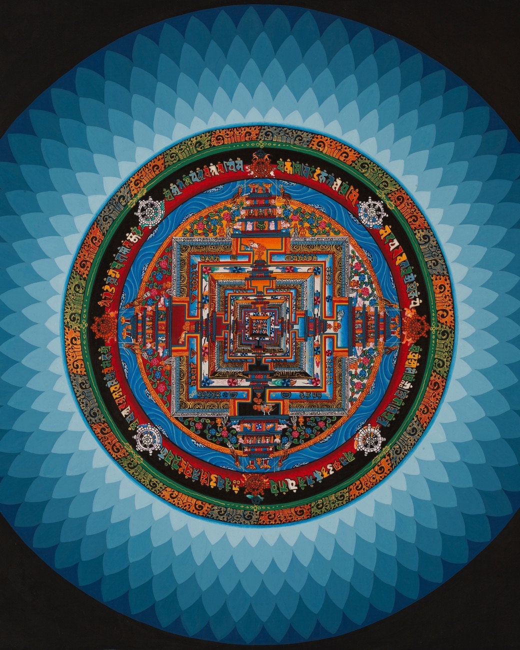 Kalachakra Mandala Thangka | Tibetan Thangka Art for Meditation