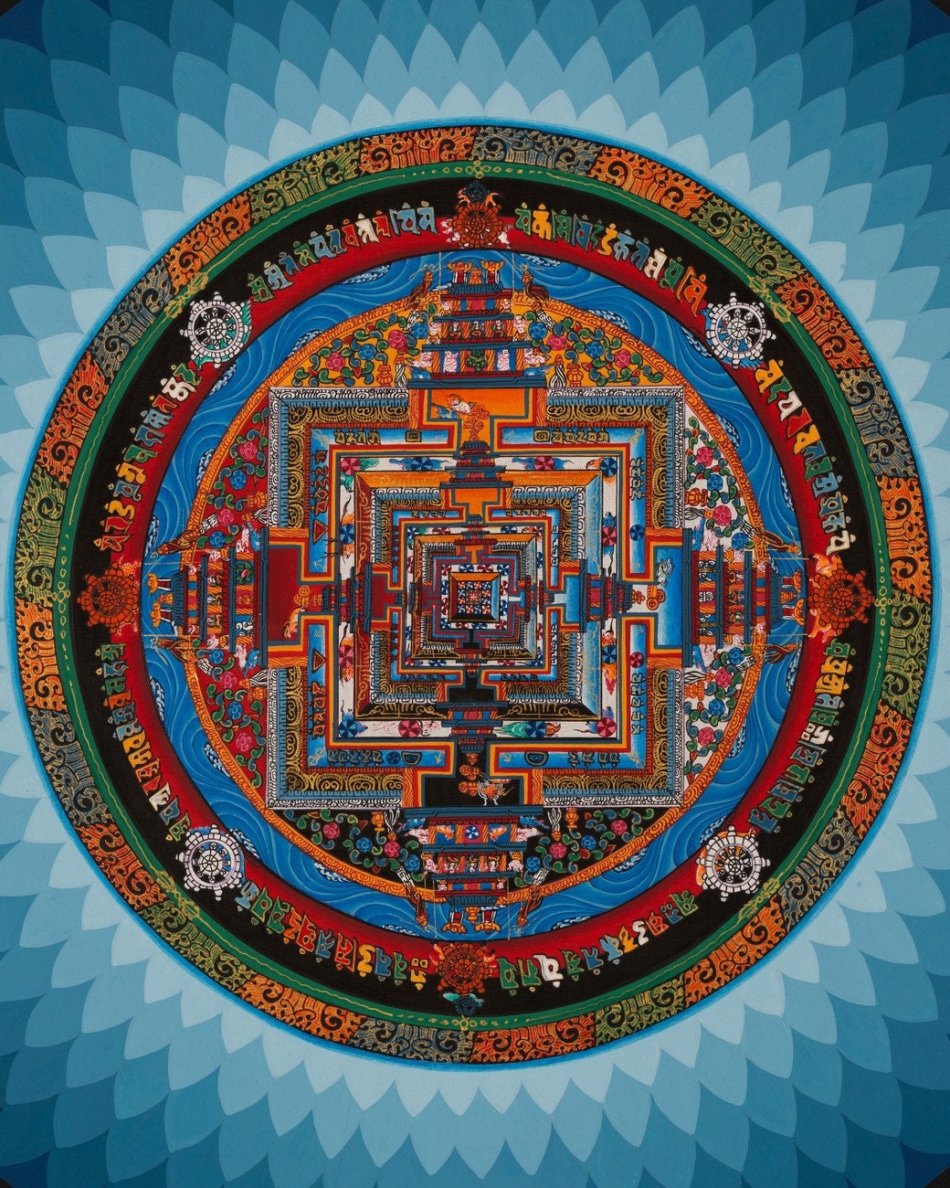 Kalachakra Mandala Thangka | Tibetan Thangka Art for Meditation