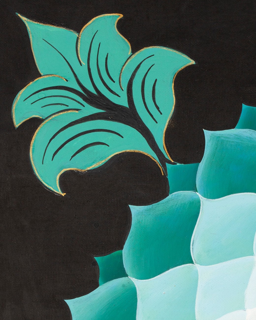 Green Kalachakra Mandala | Original Hand Painted Tibetan Wheel Of Time Wheel Of time Thangka Painting | Buddhist Wall Decoration Painting