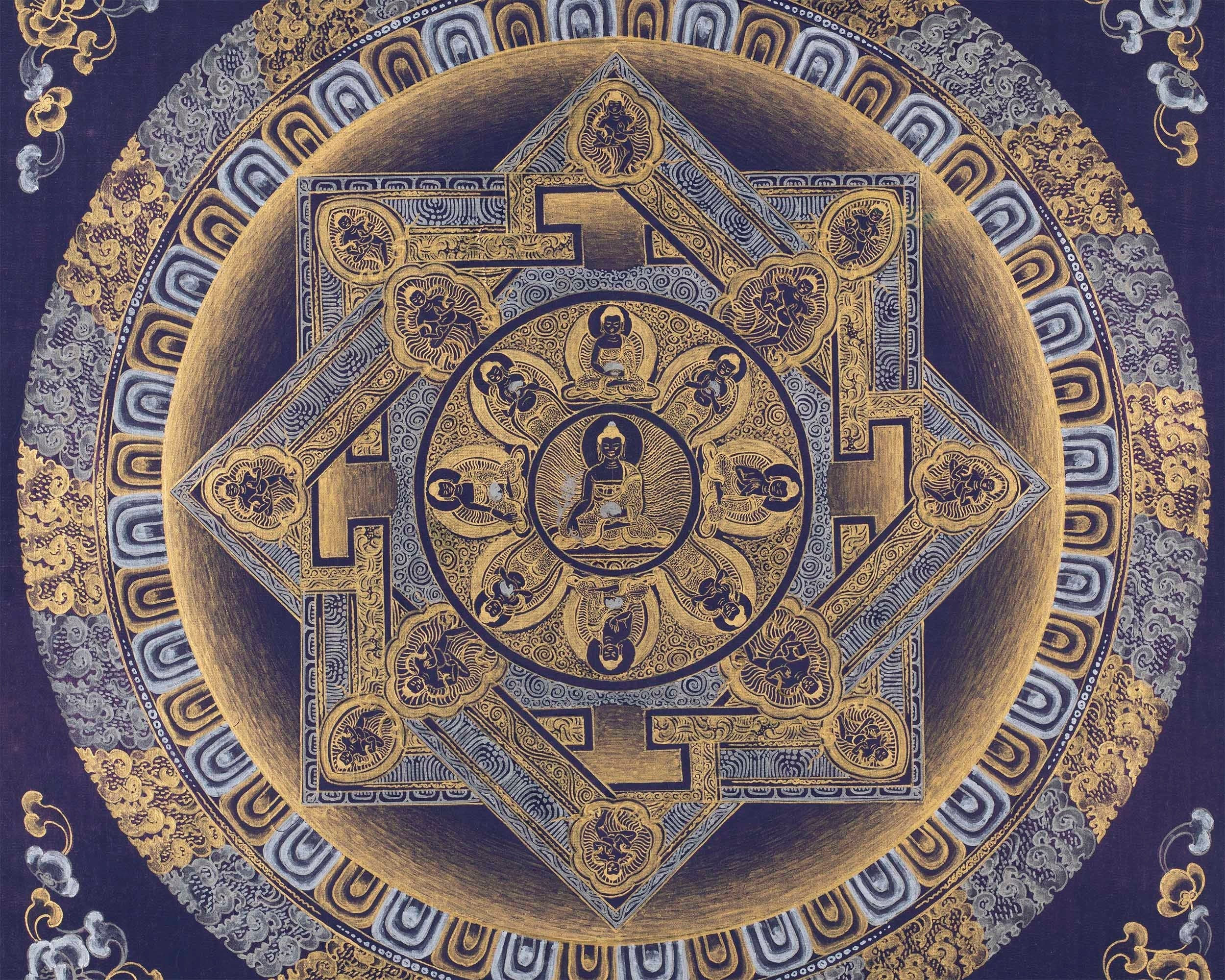 Medicine Buddha Mandala Thangka | Original Buddhist Art