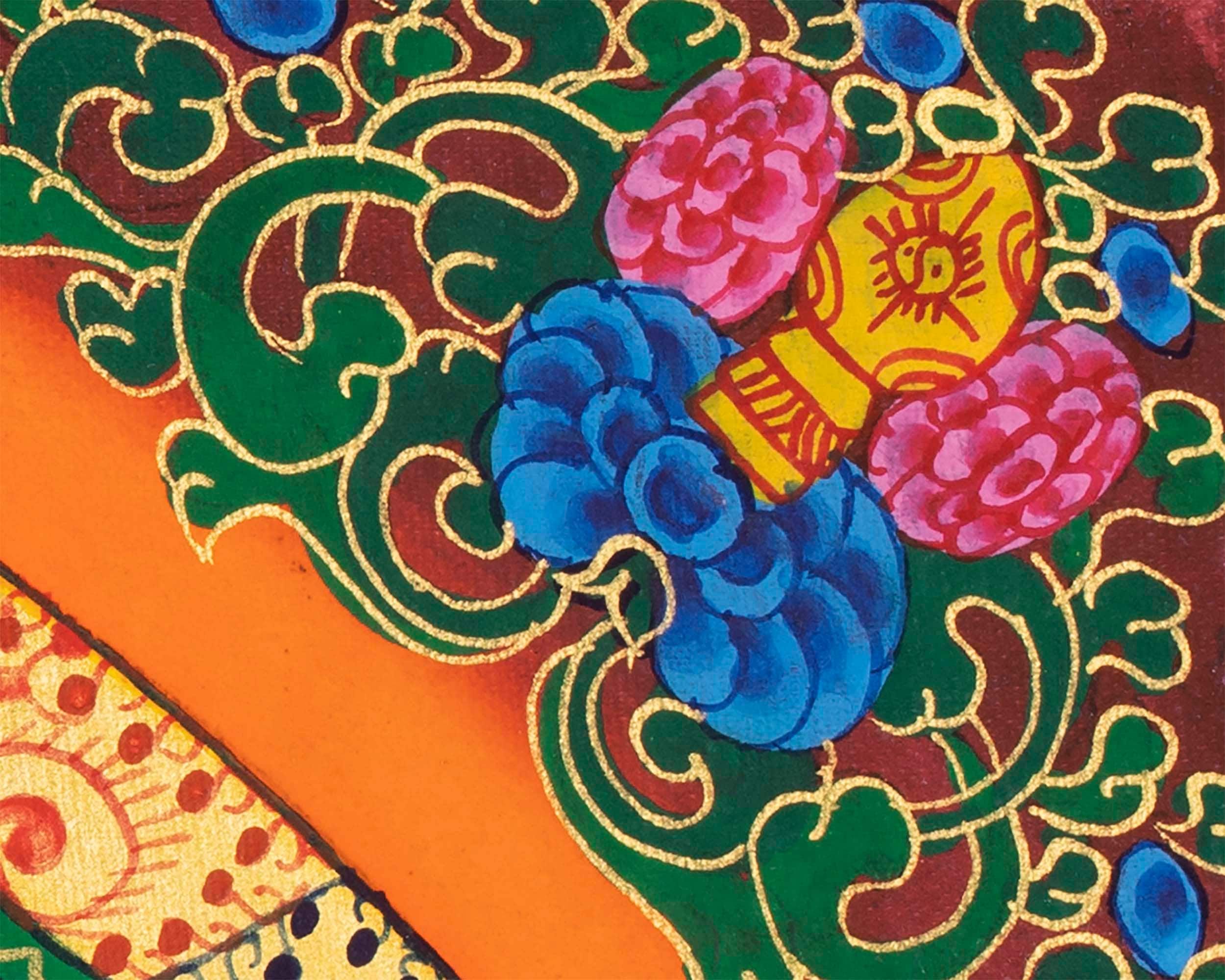 Mandala Art Thangka | Buddhist Kalachakra Mandala | Wall Hanging Decoration