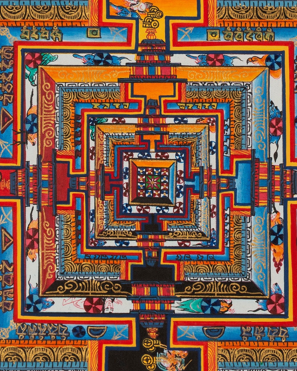 Quality Kalachakra Mandala | Mandala Blue Halo