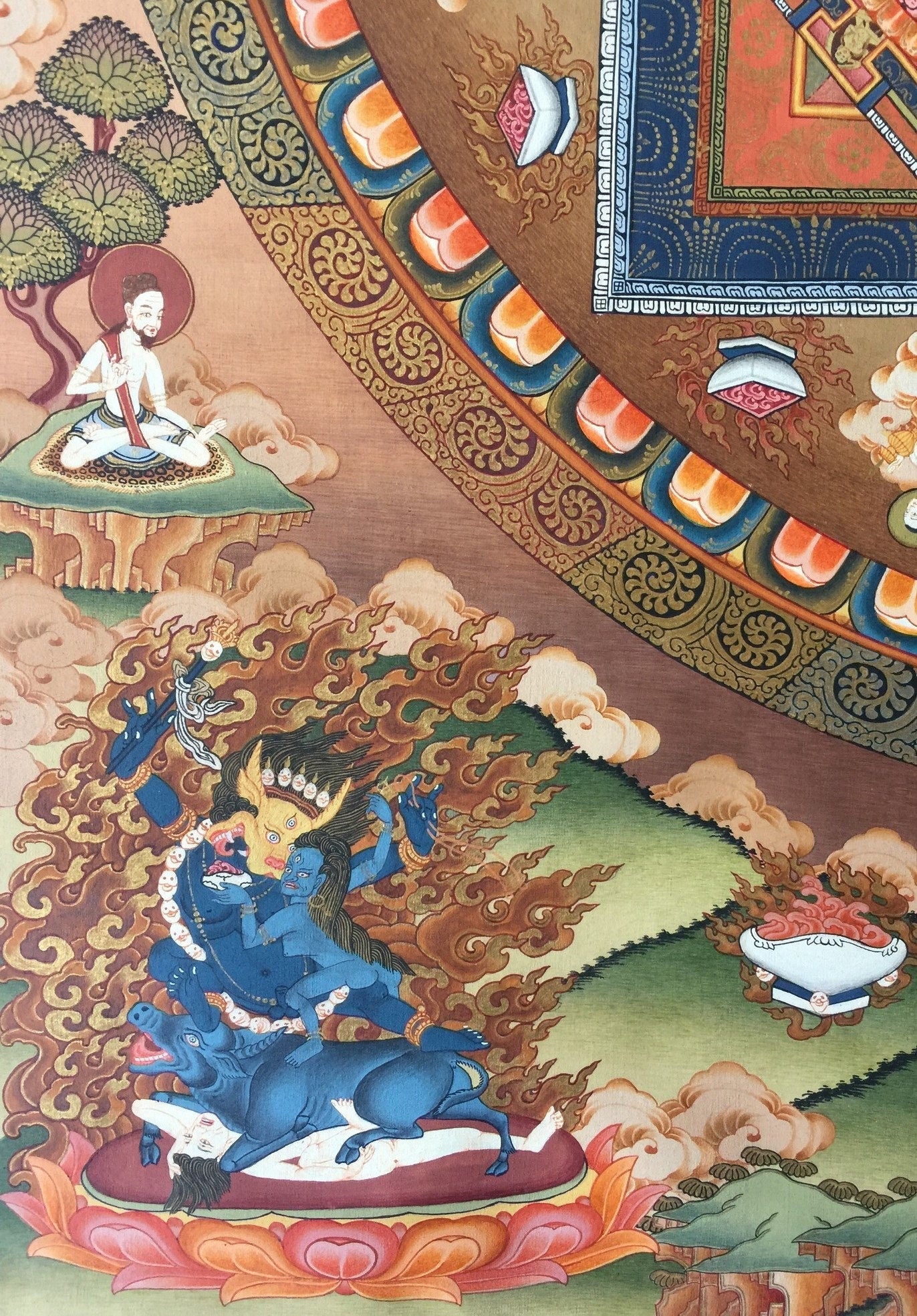 Lokeshvara Mandala Thangka | Mandala Thangka Wall Art