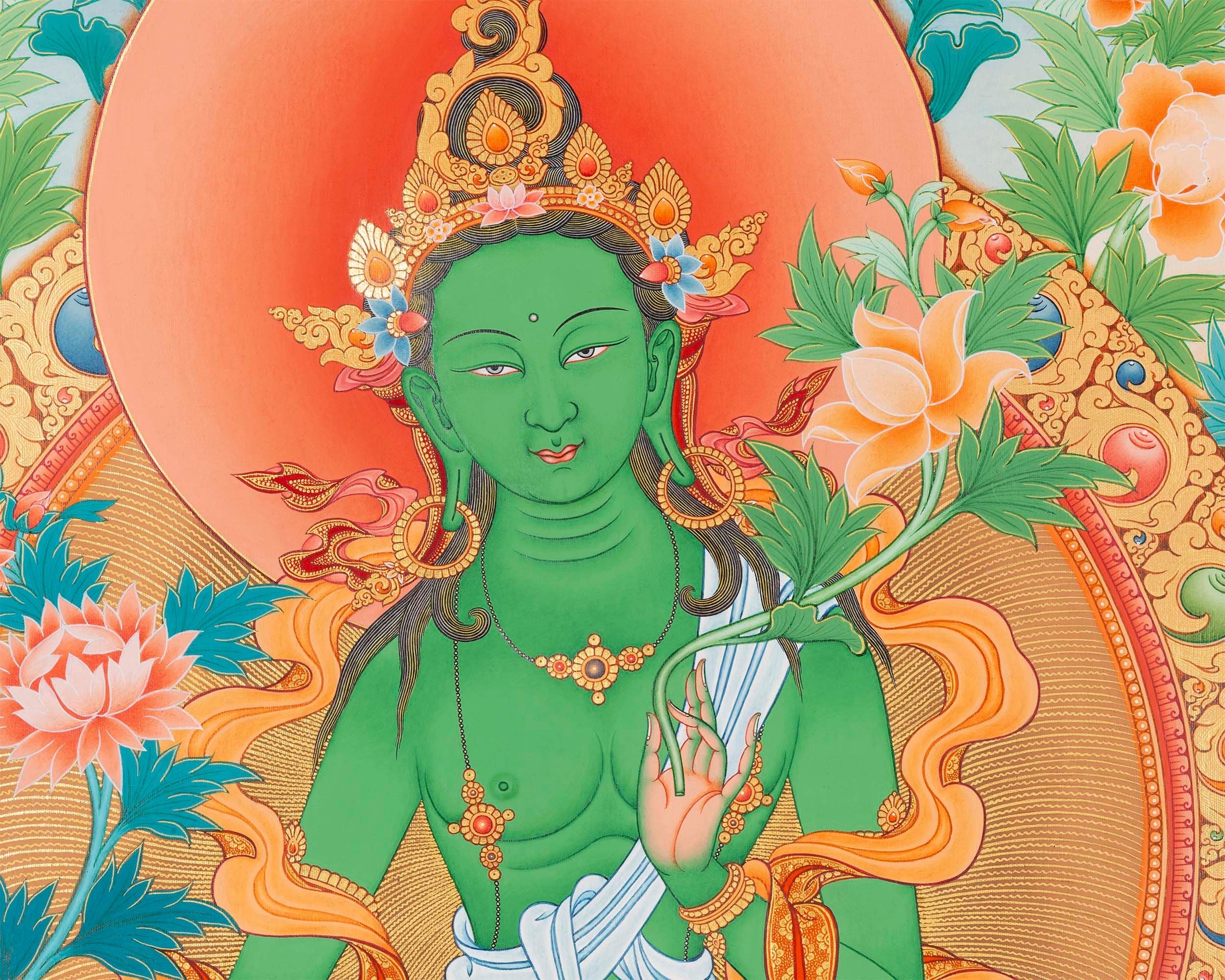 Samaya Tara Thangka | Original Hand Painted Tibetan Art | Ritual Objects