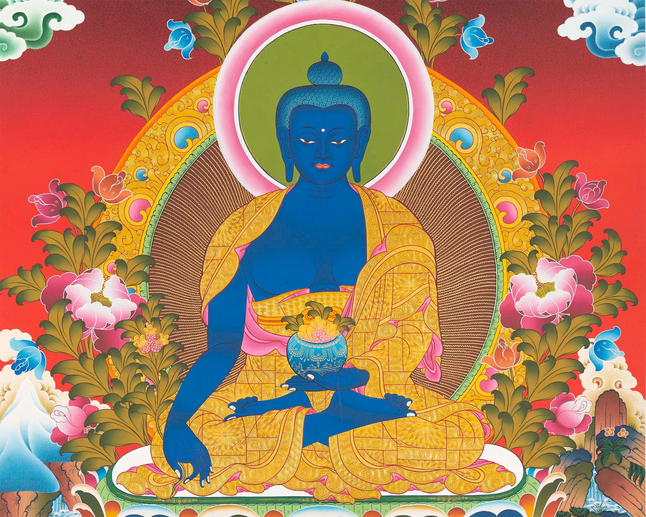 Medicine Buddha Thangka | Healing Buddha