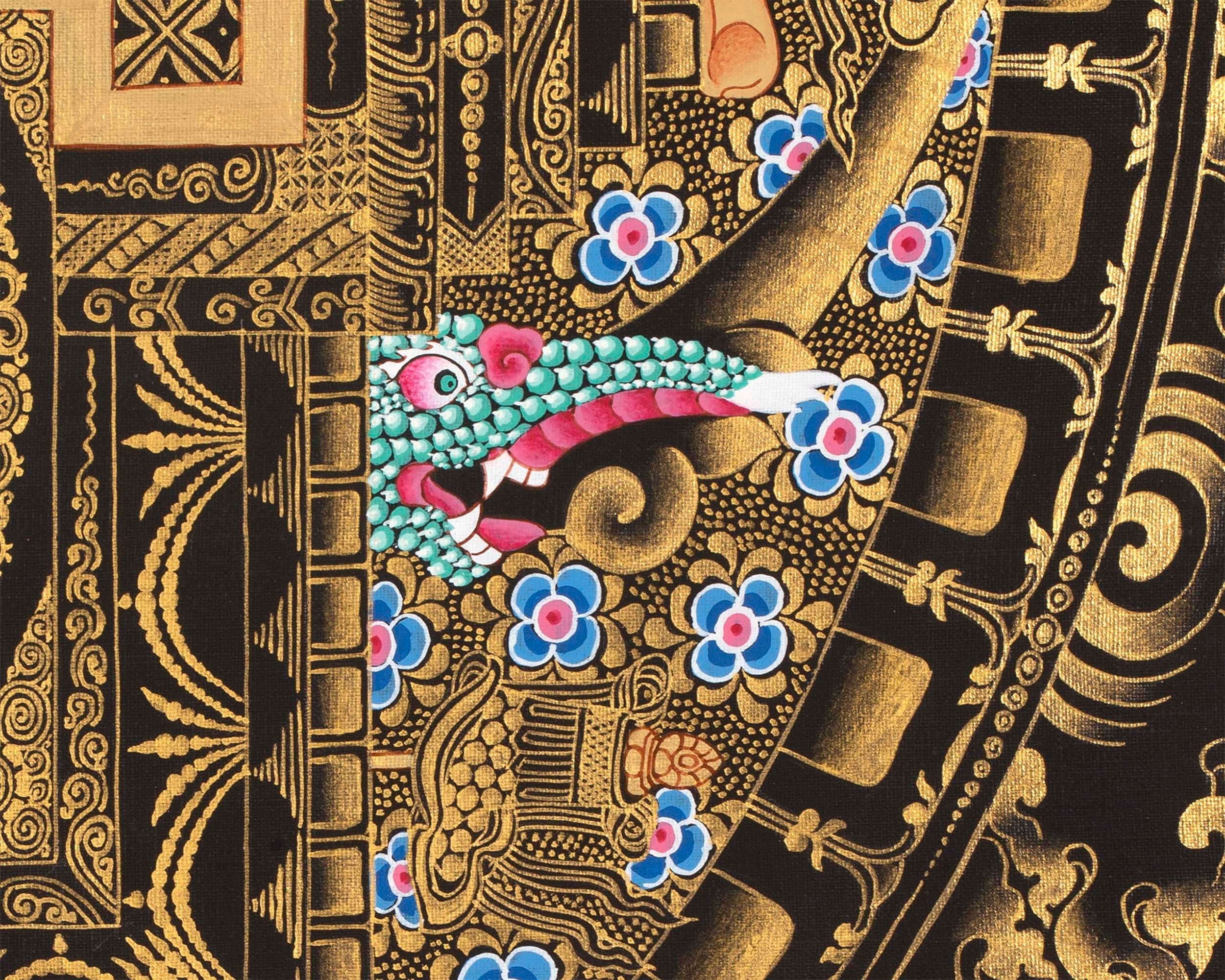 Green Tara Mandala Thangka | Wheel Of Time | Wall Hanging Religious Decor