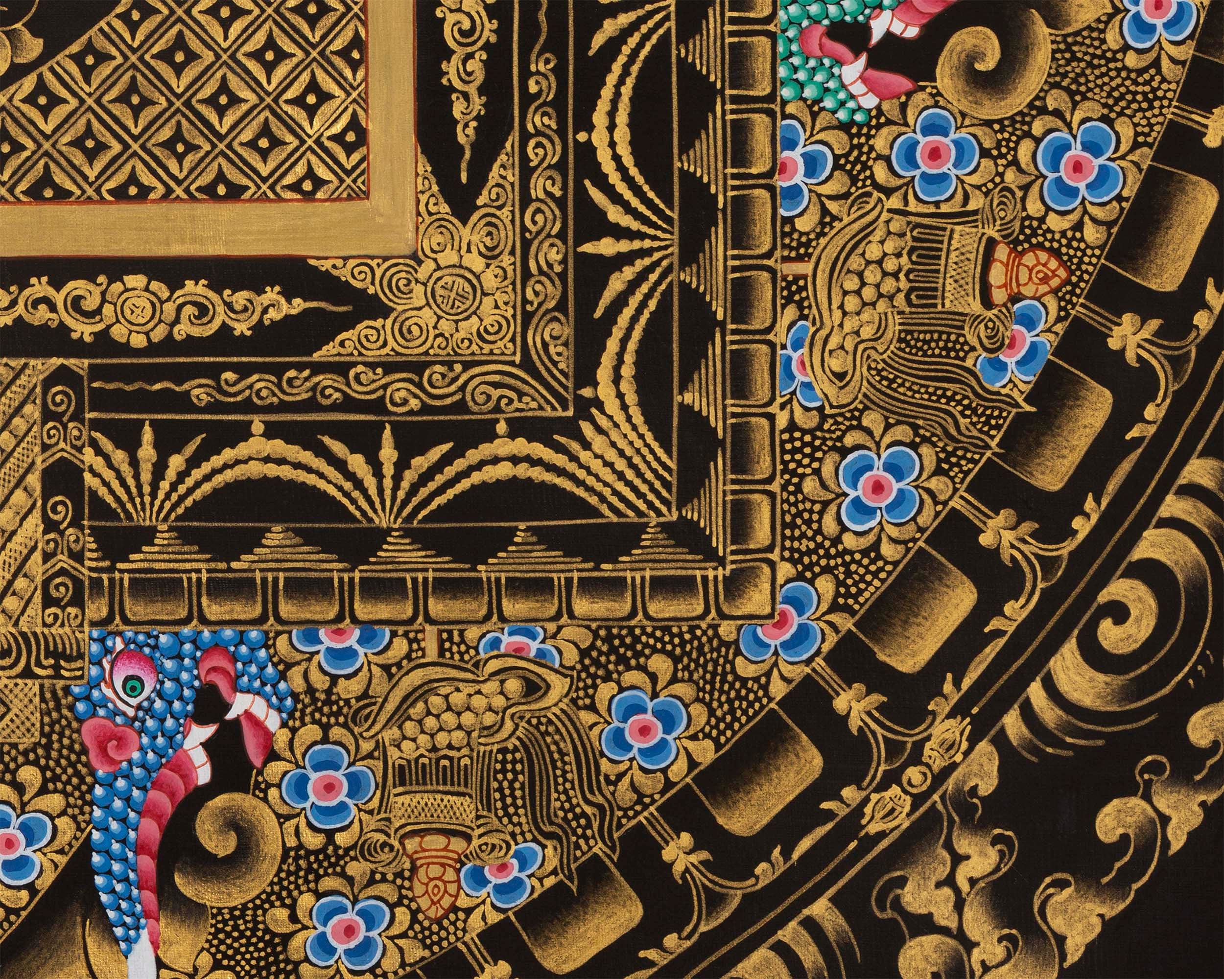 Avalokiteshvara Mandala |Wheel of Time Thangka | Kalachakra Mandala Wall Hanging