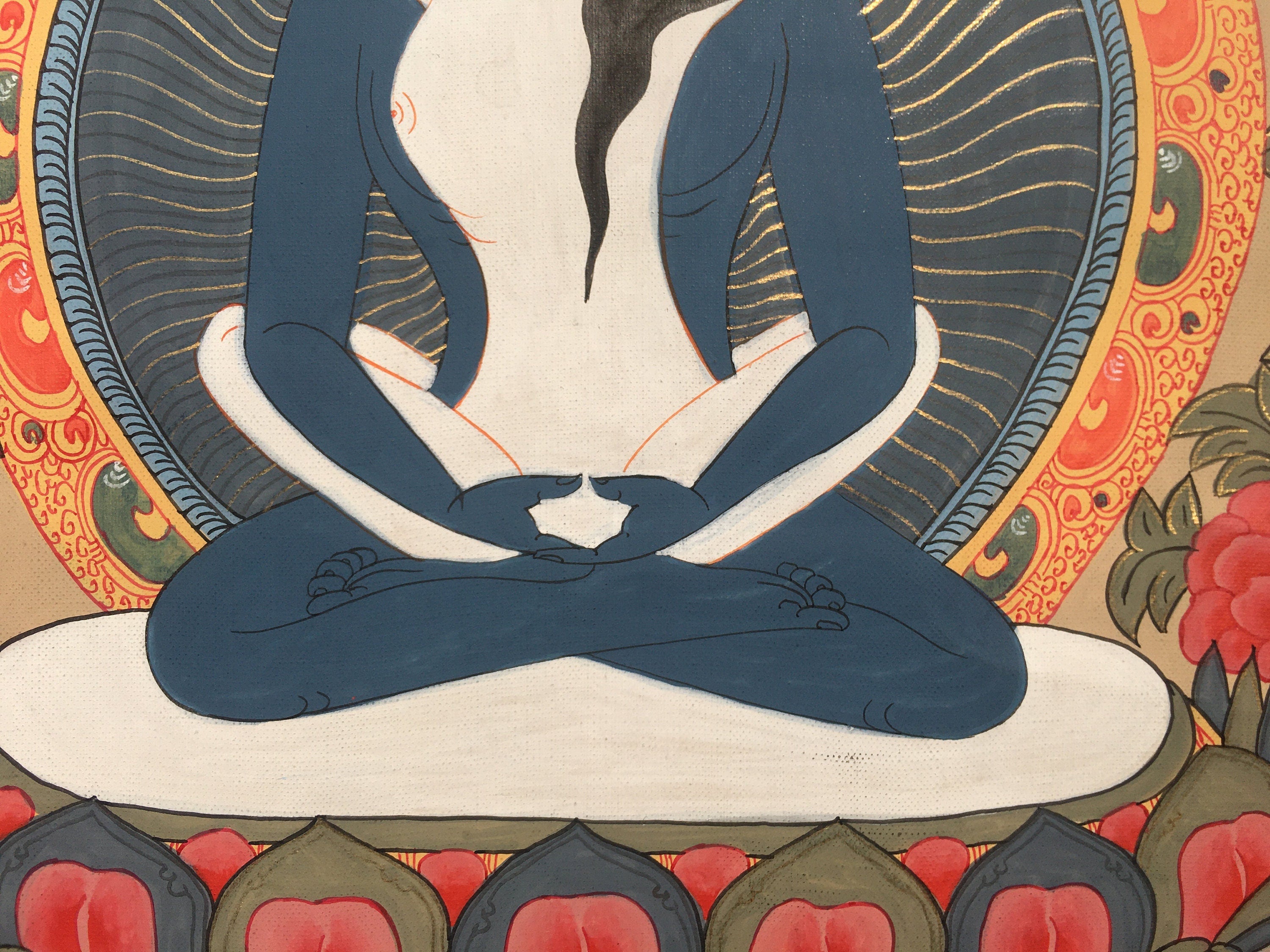 Samantabhara Buddha Thangka | Traditional Buddhist Art | Tibetan Hand Painting