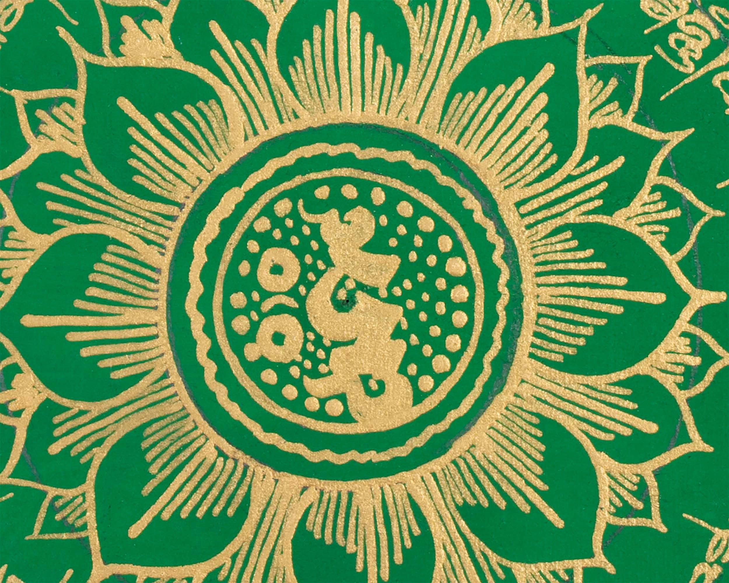 Auspicious Mantra Mandala Thangka | Tibetan Religious Mantra | Wall Decoration