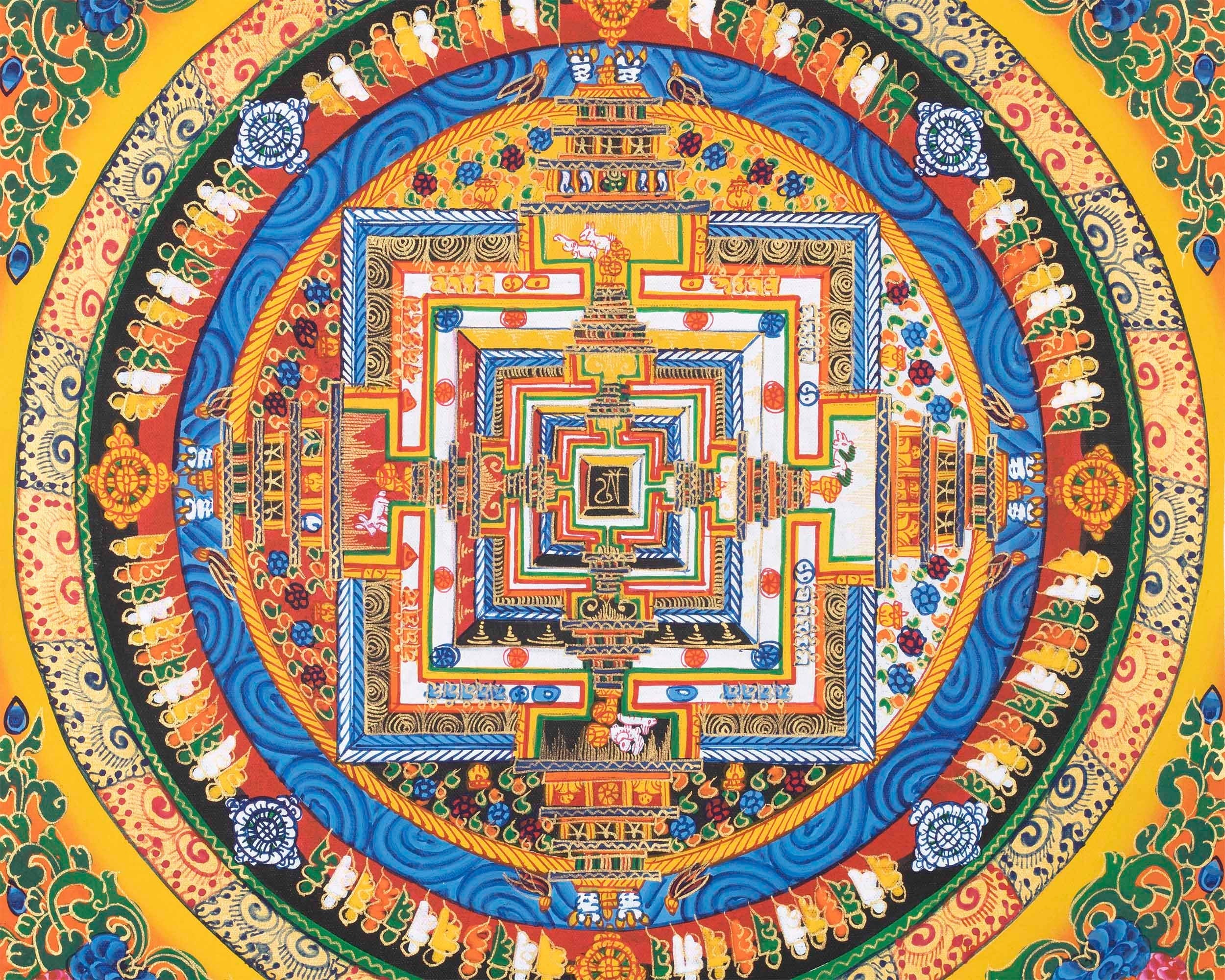 Yellow Kalachakra Mandala  | Tibetan Art
