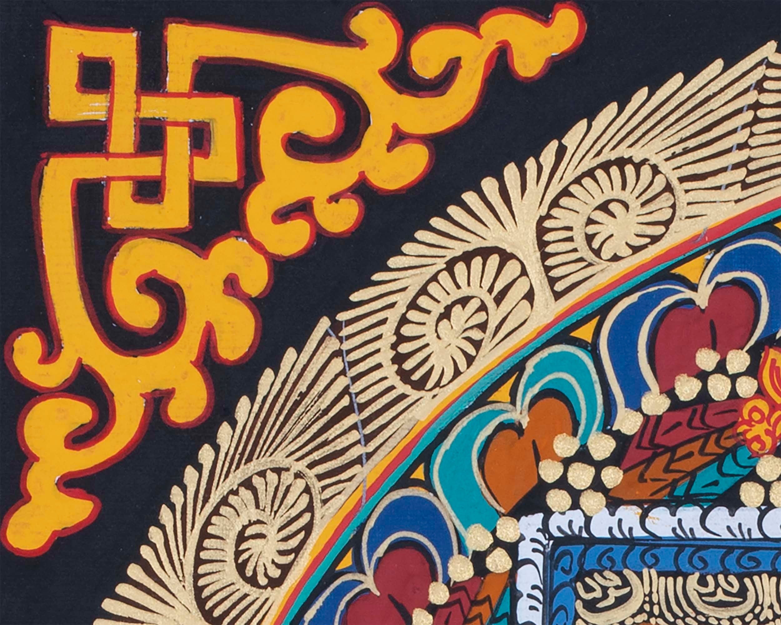 Kalachakra Symbol Mandala | Small Size Wall Decoration Painting