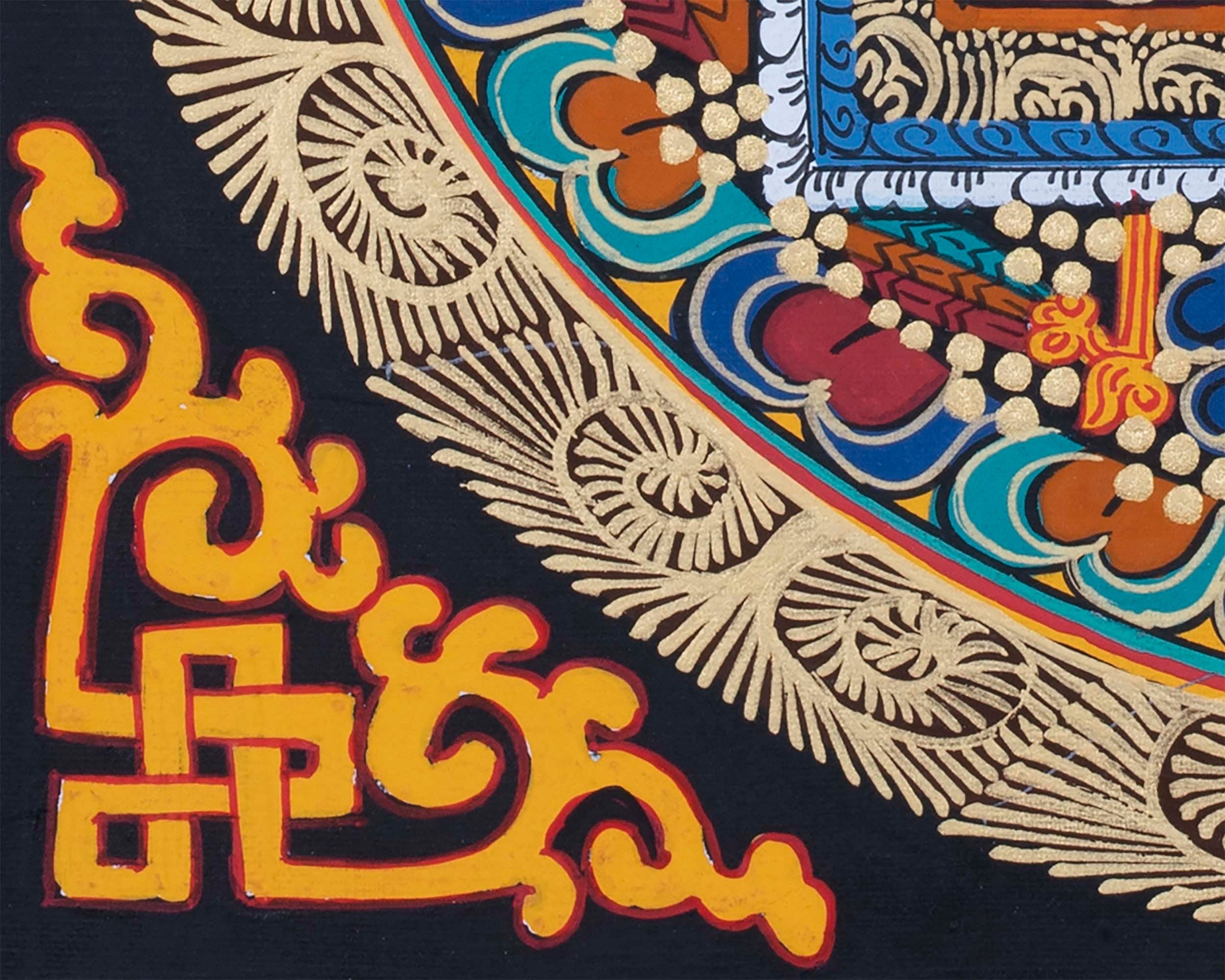 Kalachakra Symbol Mandala | Small Size Wall Decoration Painting