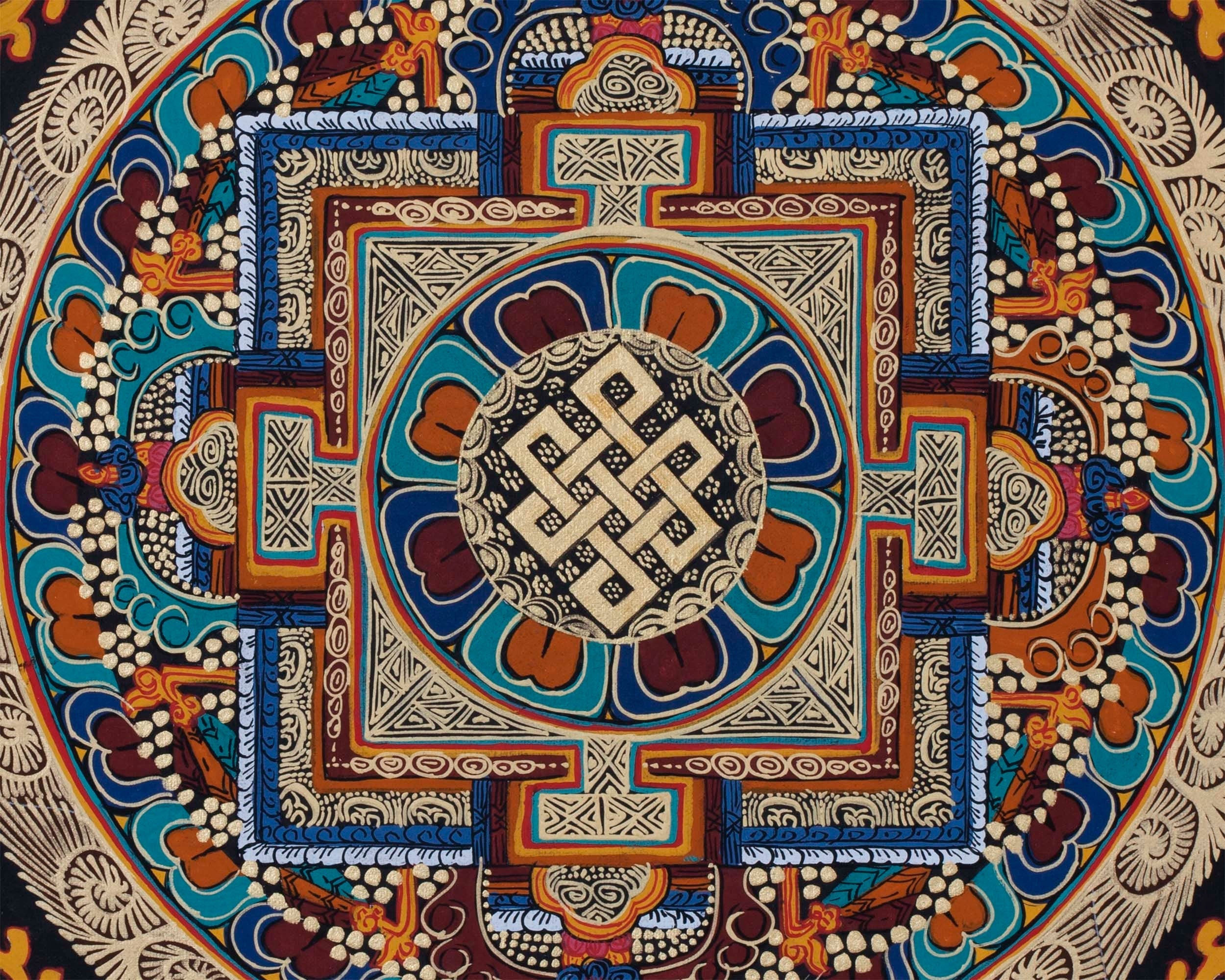 Endless Knot Mandala | Tibetan Thangka Art
