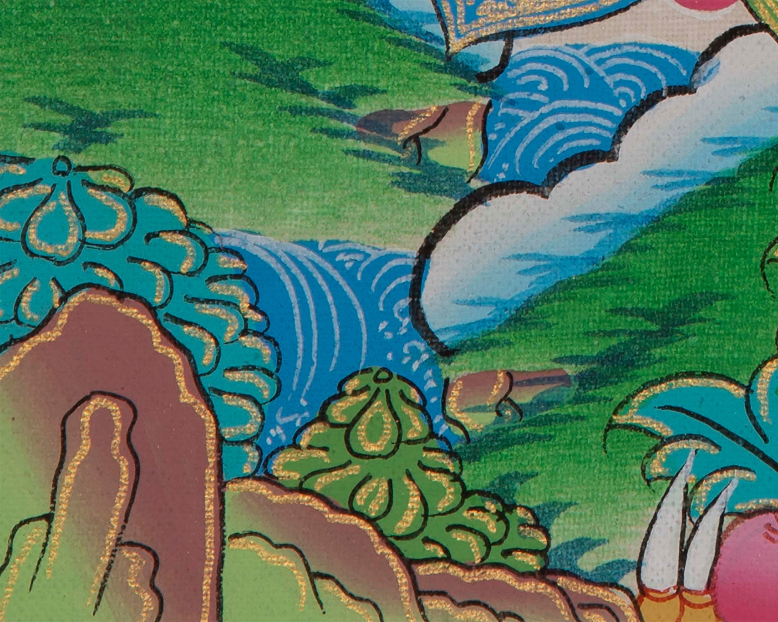 Namtoshe Jambhala Thangka | Best Quality Zambhala Tibetan Painting