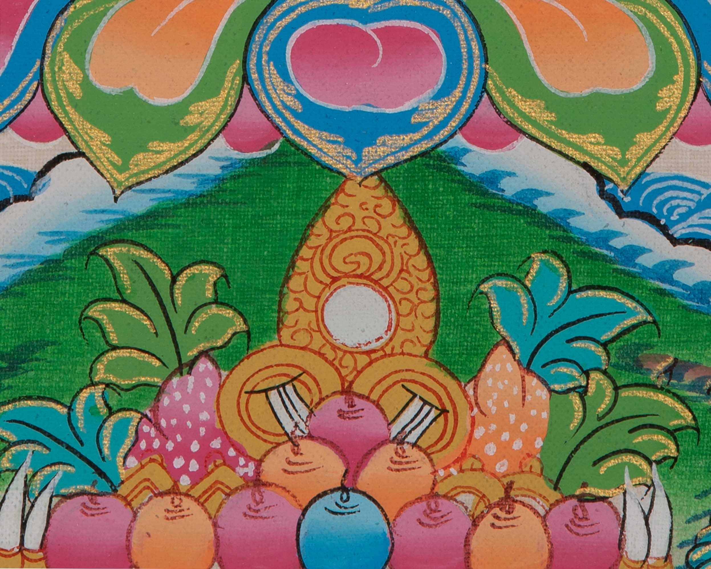 Namtoshe Jambhala Thangka | Best Quality Zambhala Tibetan Painting