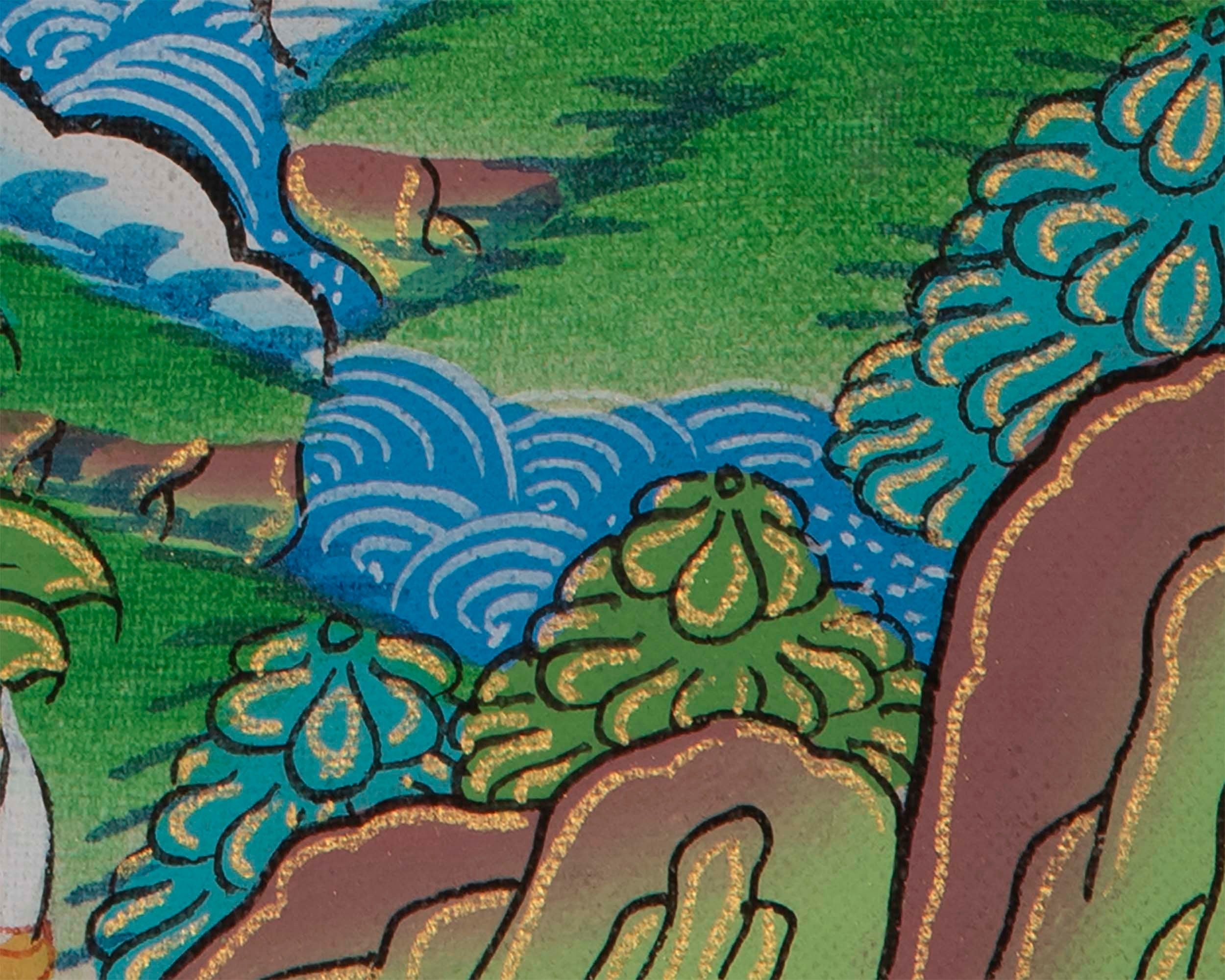 Namtoshe Jambhala Thangka | Best Quality Zambhala Tibetan Painting