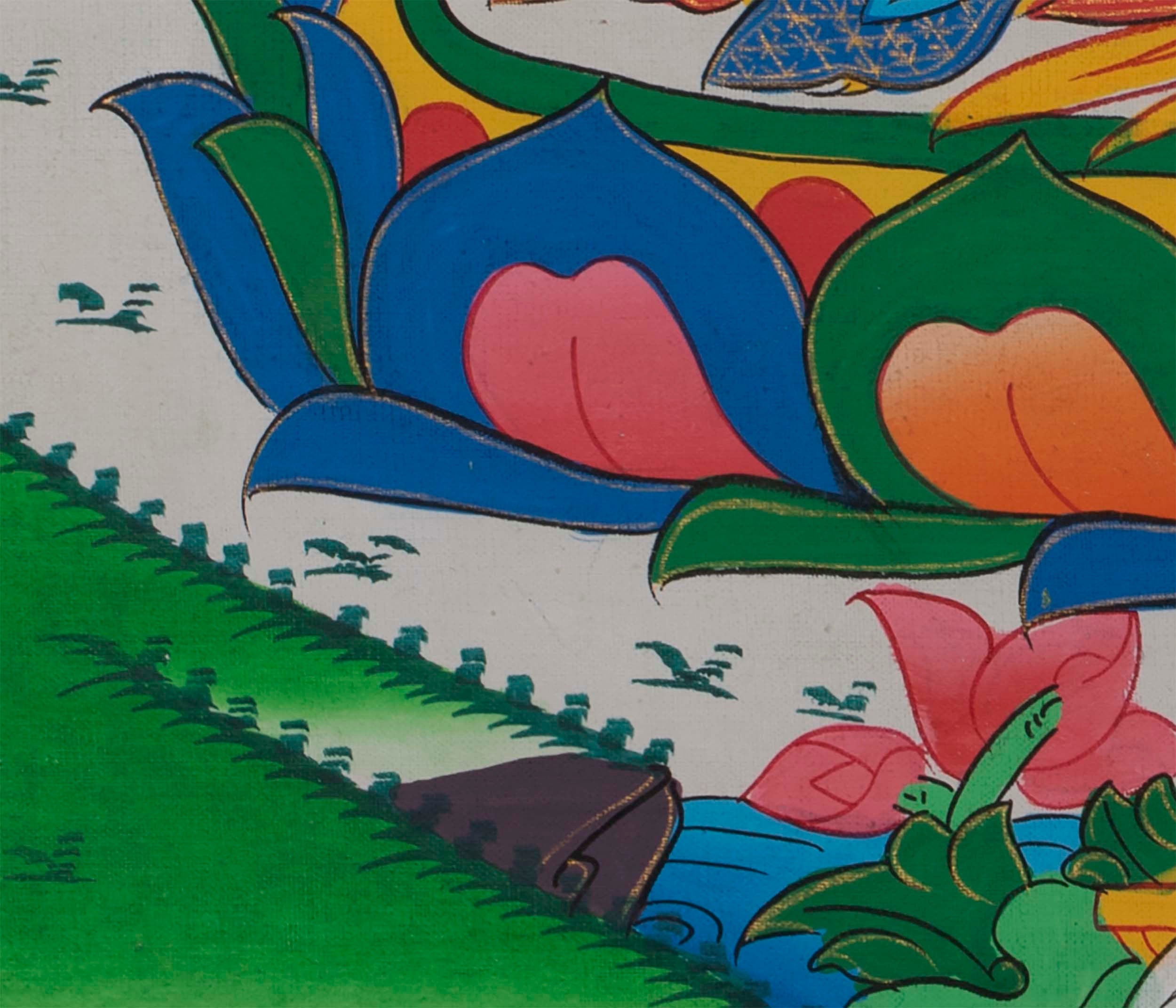 Manjushree Bodhisattva Thangka | God of Divine Wisdom