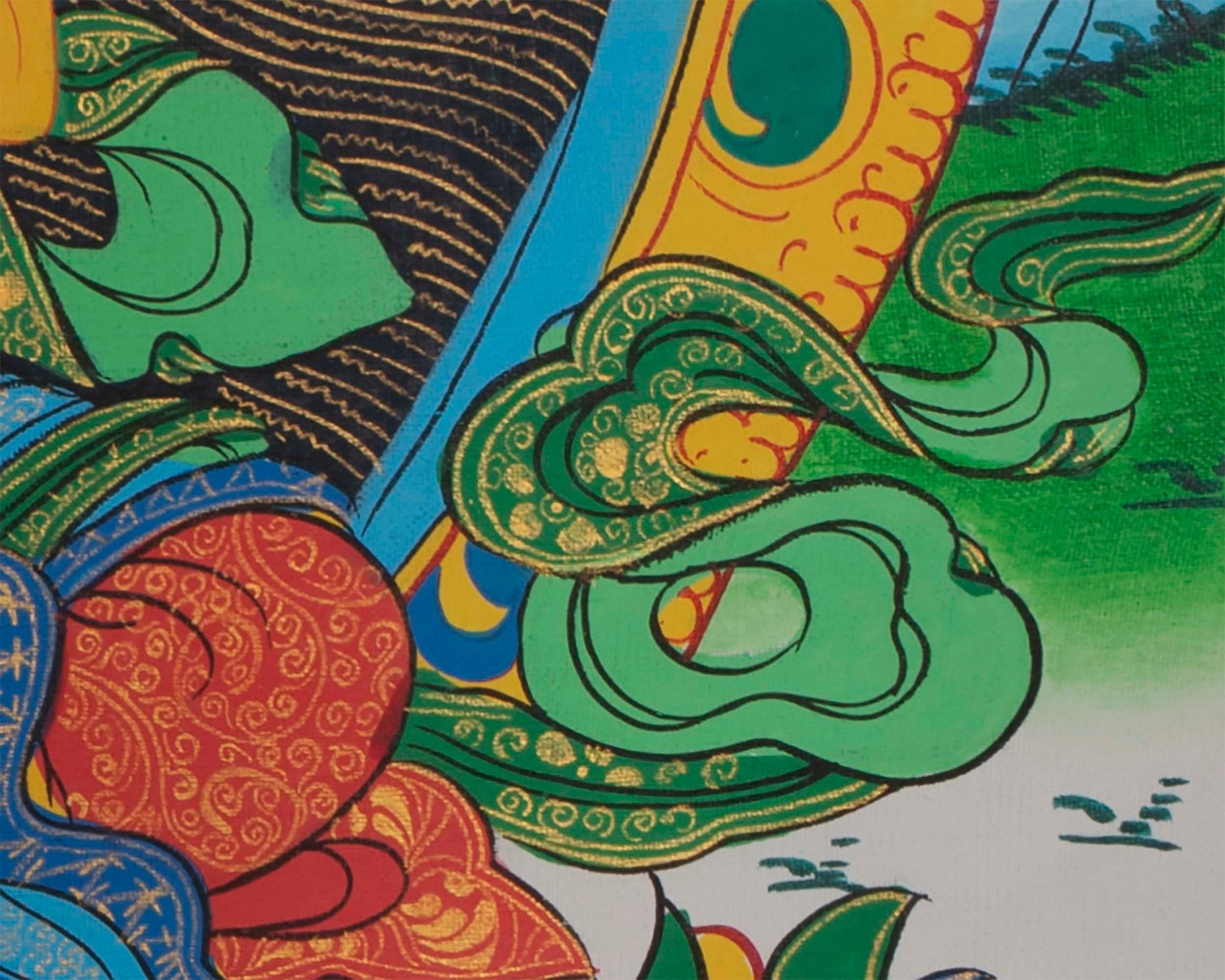 Manjushree Bodhisattva Thangka | God of Divine Wisdom