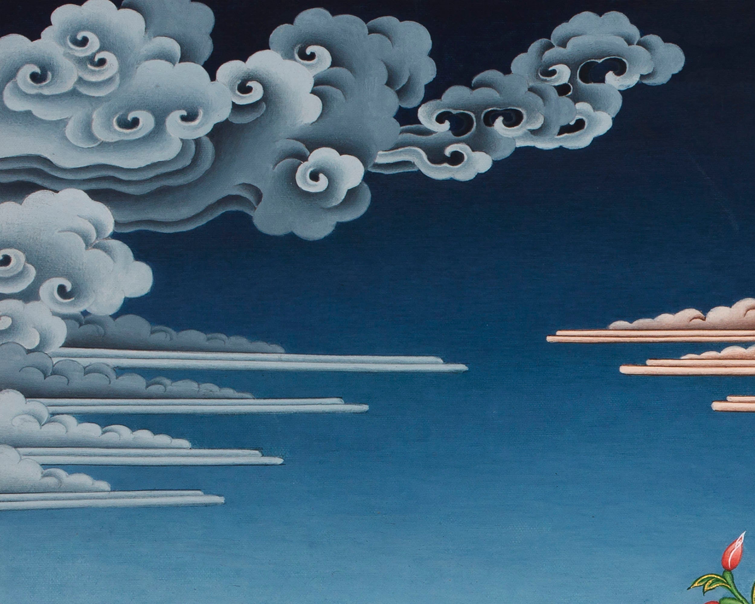 Arya Boddhisattva Manjushri Thangka | Wrathful Deity