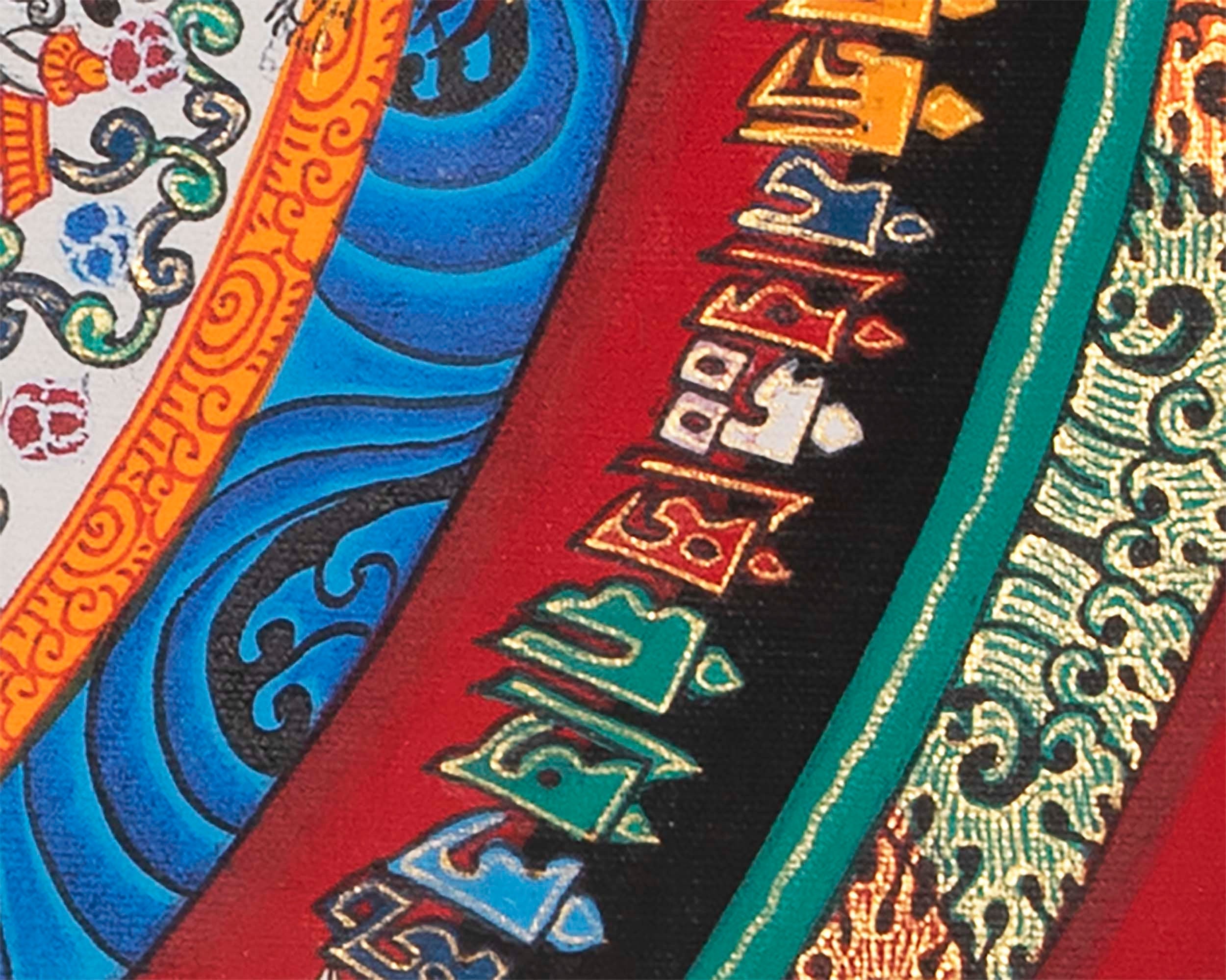 Religious Kalchakra Mandala | Thangka Art From Nepal | Wall Decors
