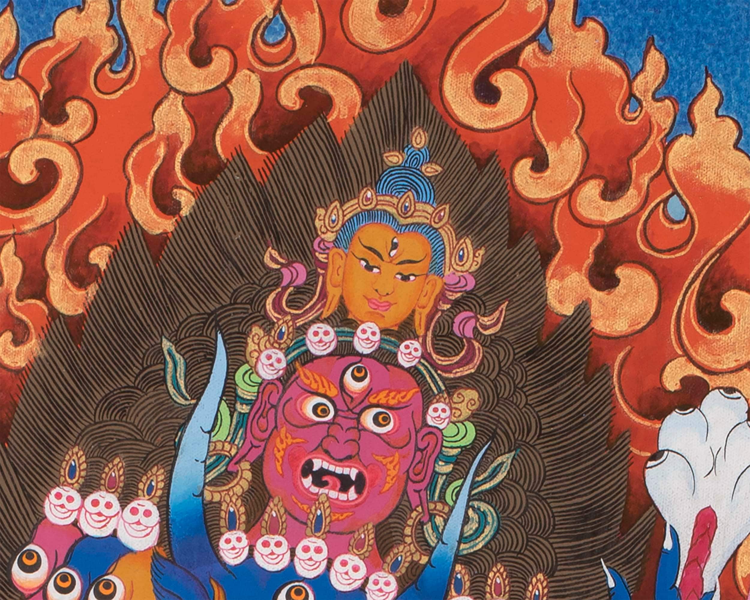 Vajrabhairava Buddhist Thangka | Yamantaka Painting |