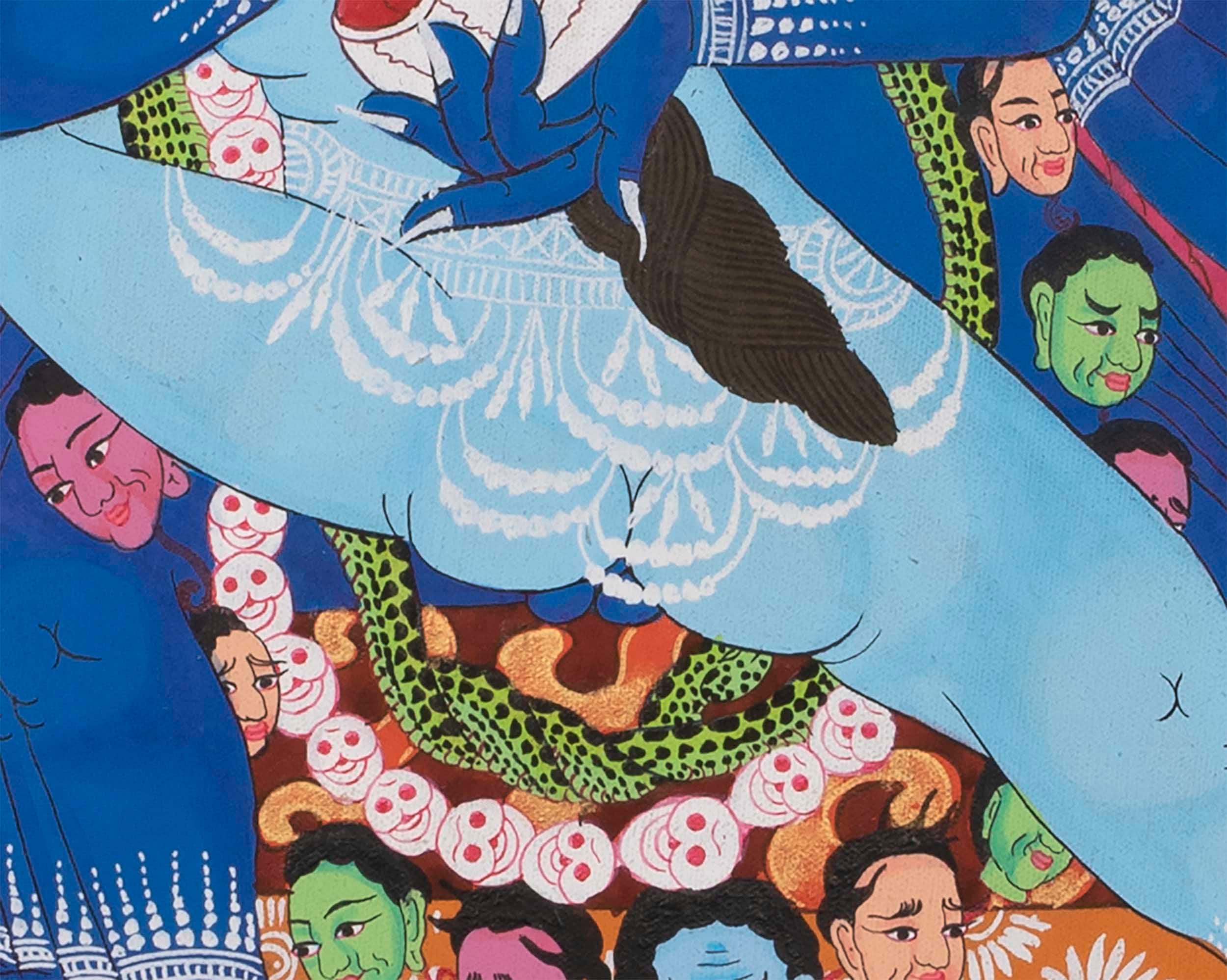 Vajrabhairava Buddhist Thangka | Yamantaka Painting |