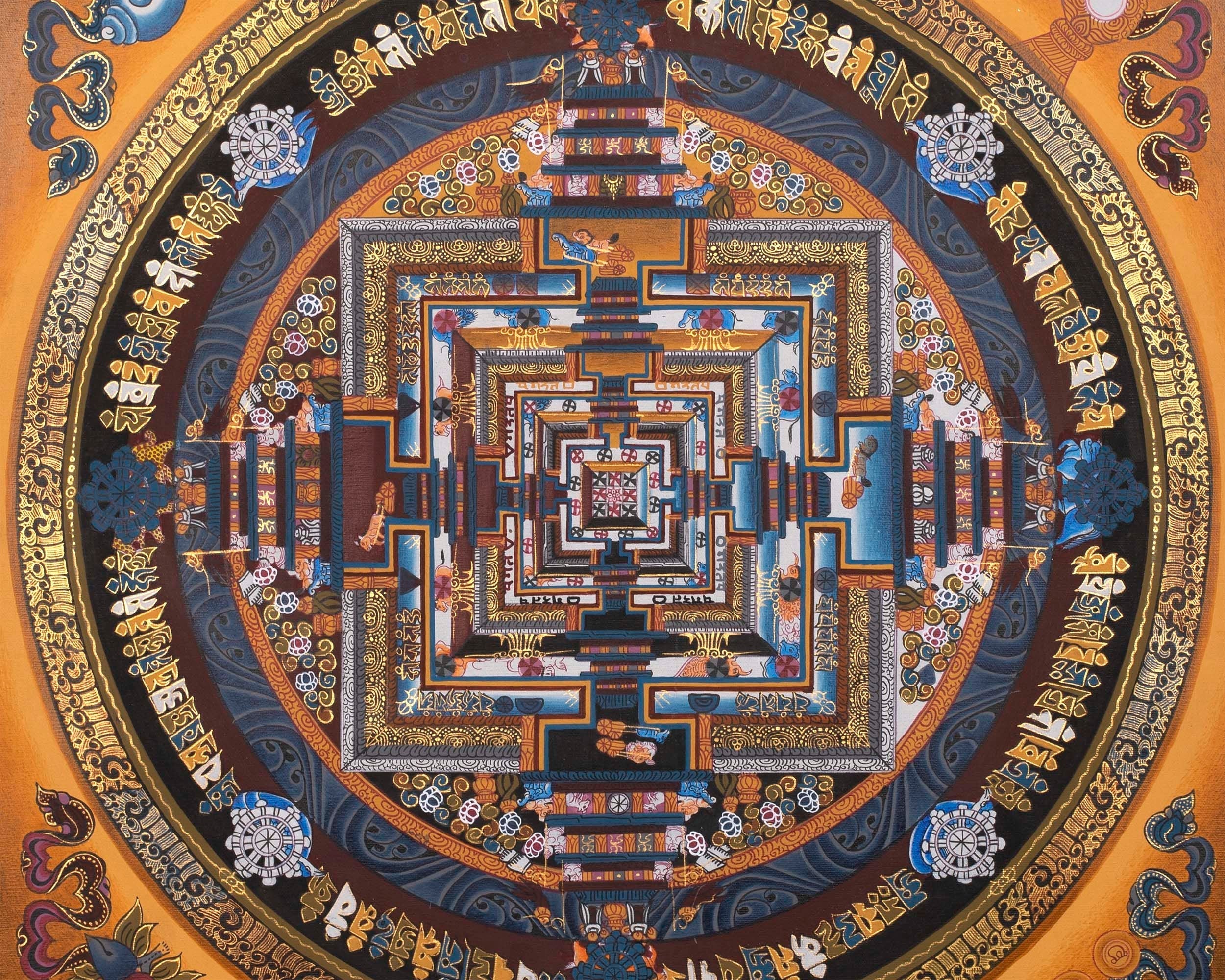 Kalachakra Mandala Thangka | Small Size Wall Decoration Painting