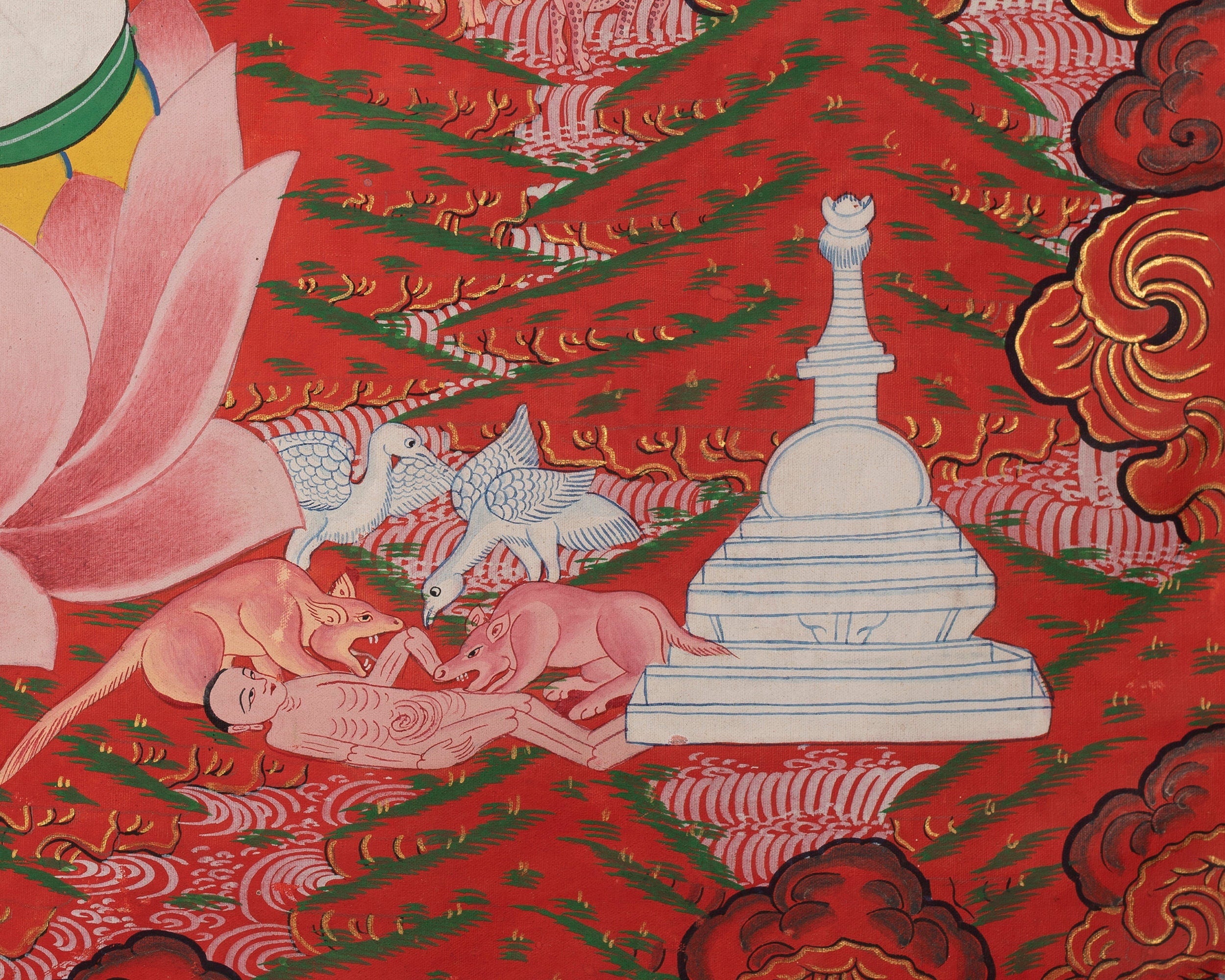 Buddhist Lokeshwor Thangka | 1000 armed Chengrezig Tibetan Buddhist