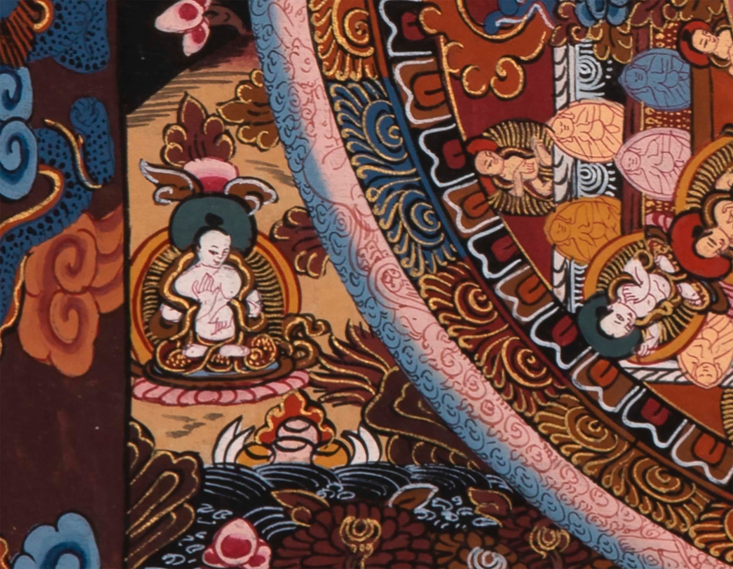 Unique Buddha Mandala Thangka | Genuine Hand Painted Wall Decor