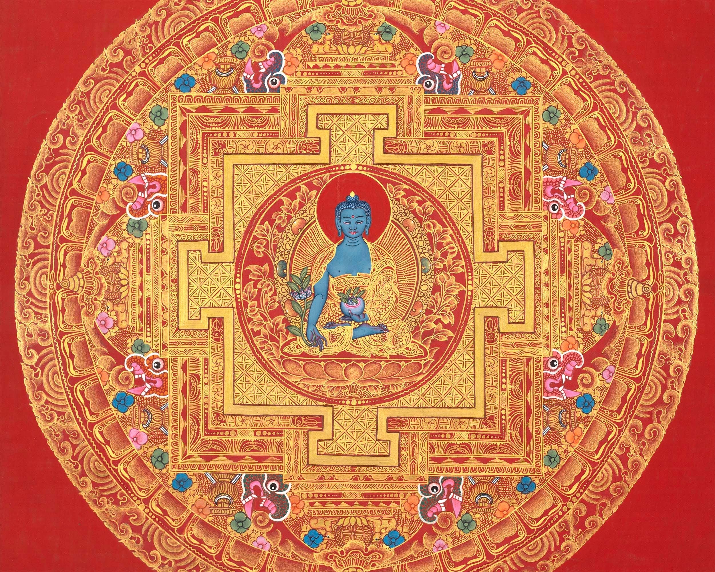 Medicine Buddha Mandala | Buddhist Painting