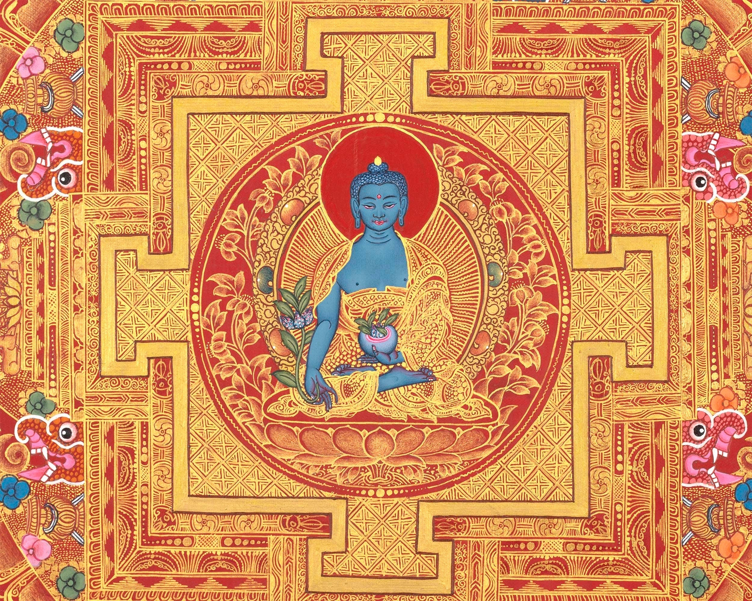 Medicine Buddha Mandala | Buddhist Painting