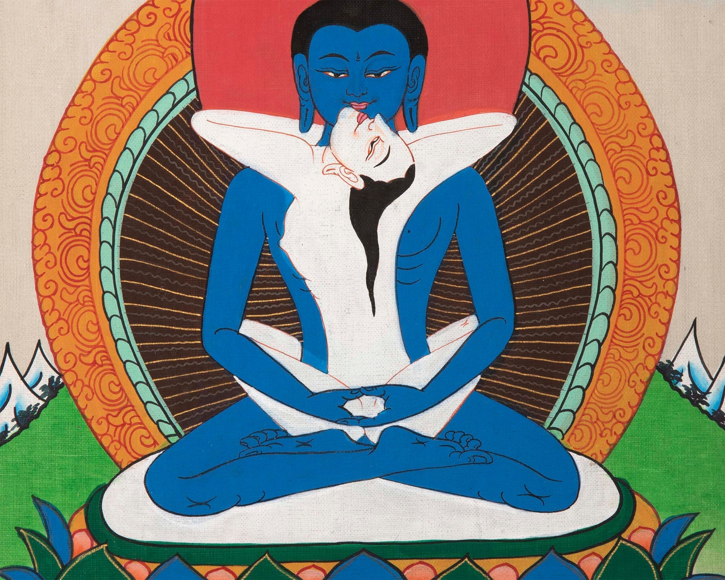 Bodhisattva Samantabhadra Buddha | Yab Yum Samantabhadra Buddha | Religious Wall Decor