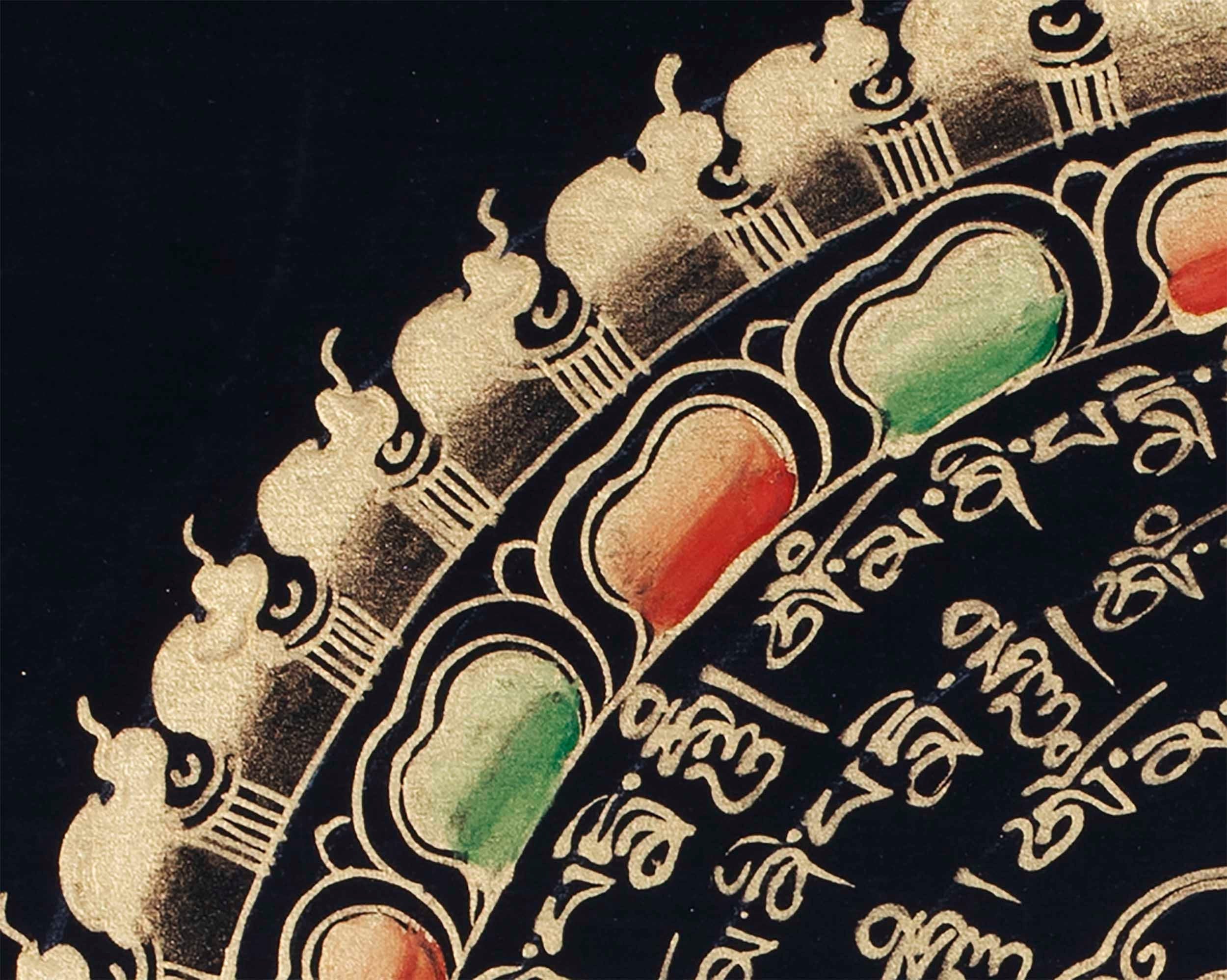 Om Mantra Mandala thangka | Altar Decor