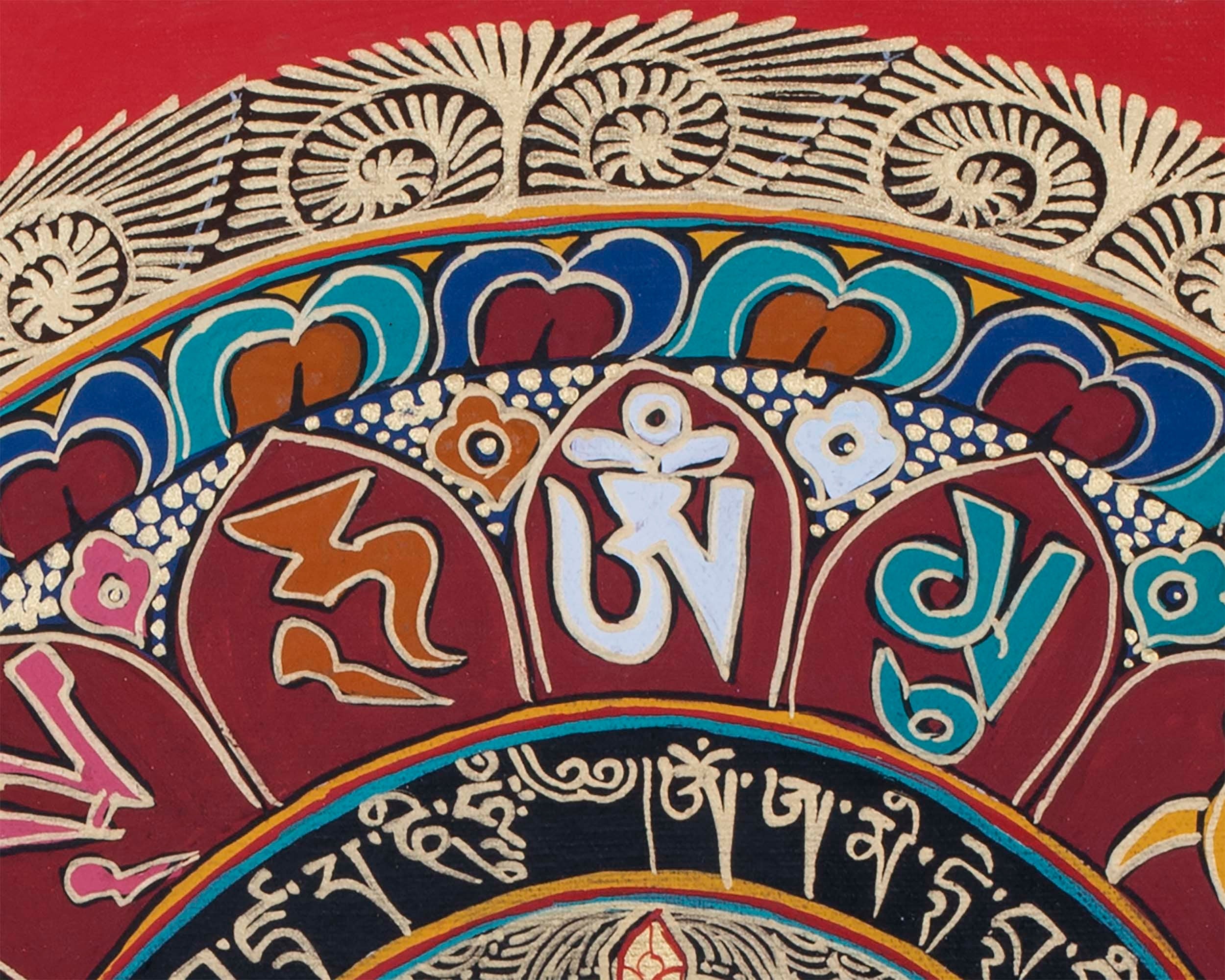 Double Dorje Mandala | Wall Hanging Yoga Meditation Canvas Art