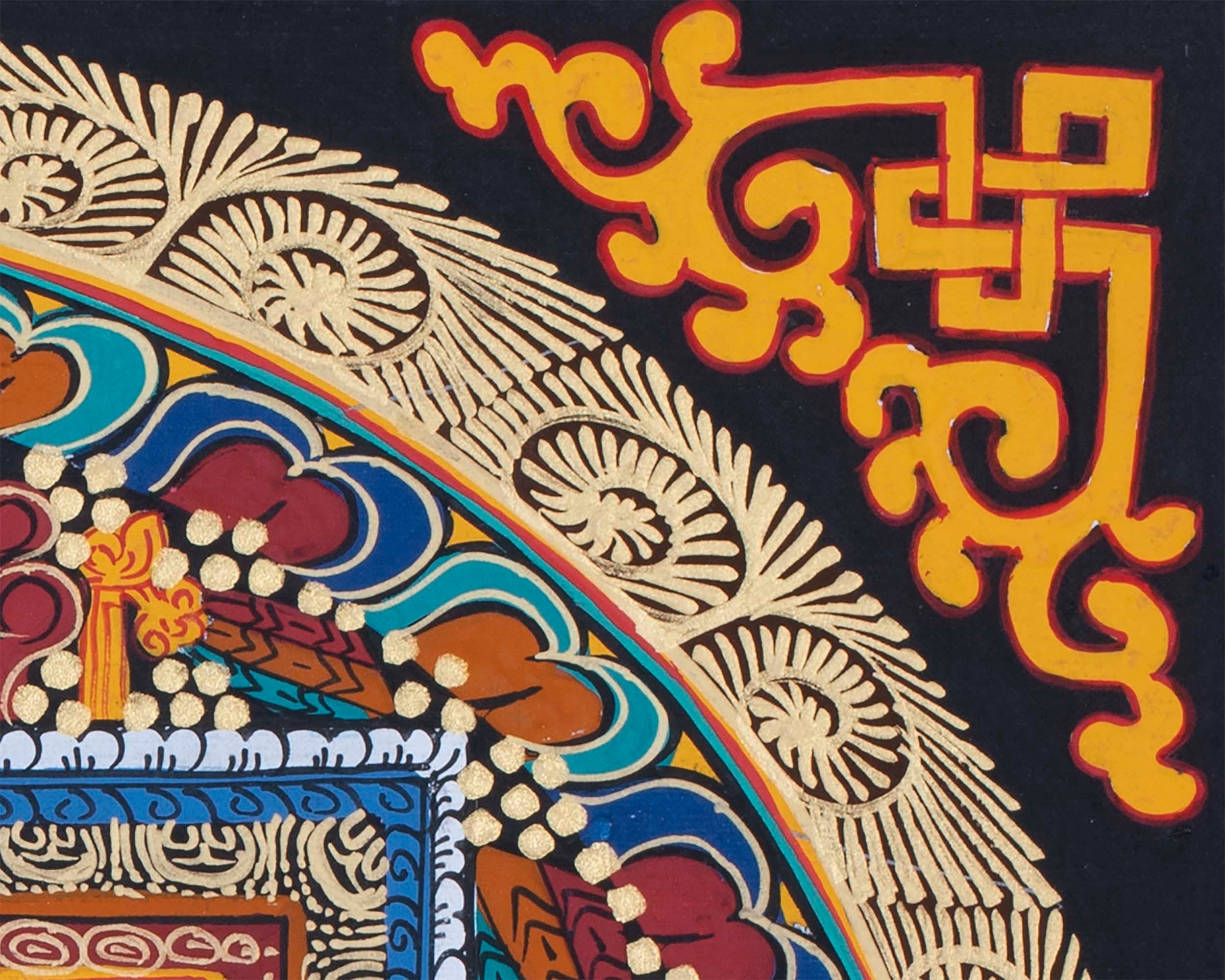 Kalachakra Symbol Mandala | Small Size Wall Decoration Painting