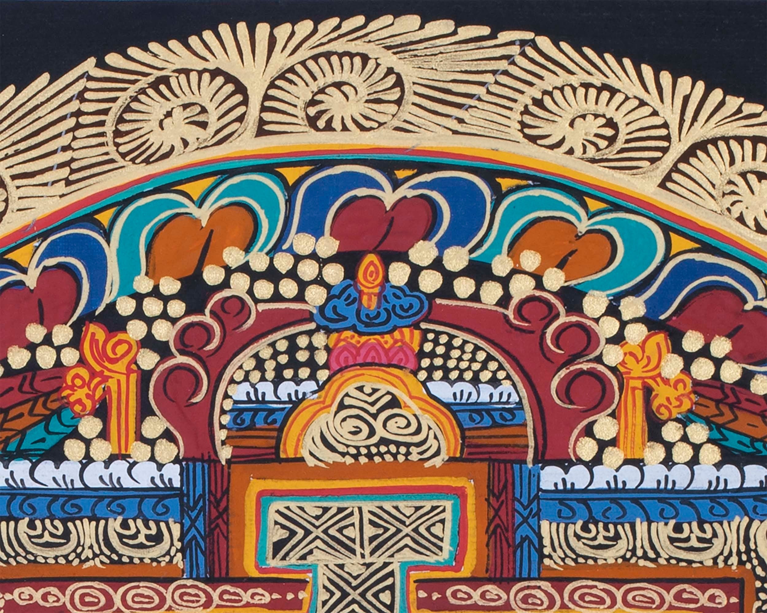 Kalachakra Symbol Mandala | Small Size Wall Decoration Painting