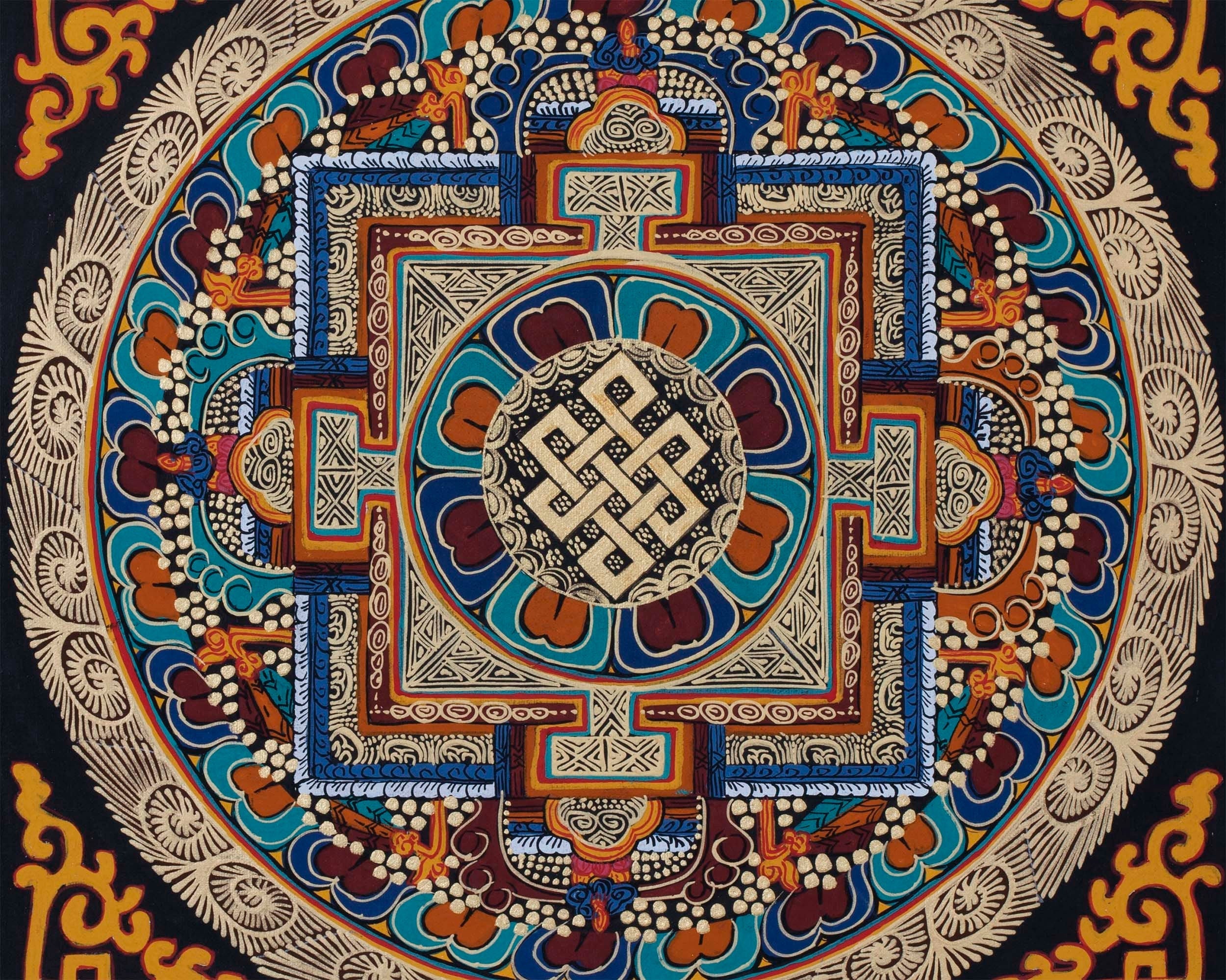 Endless Knot Mandala | Tibetan Thangka Art