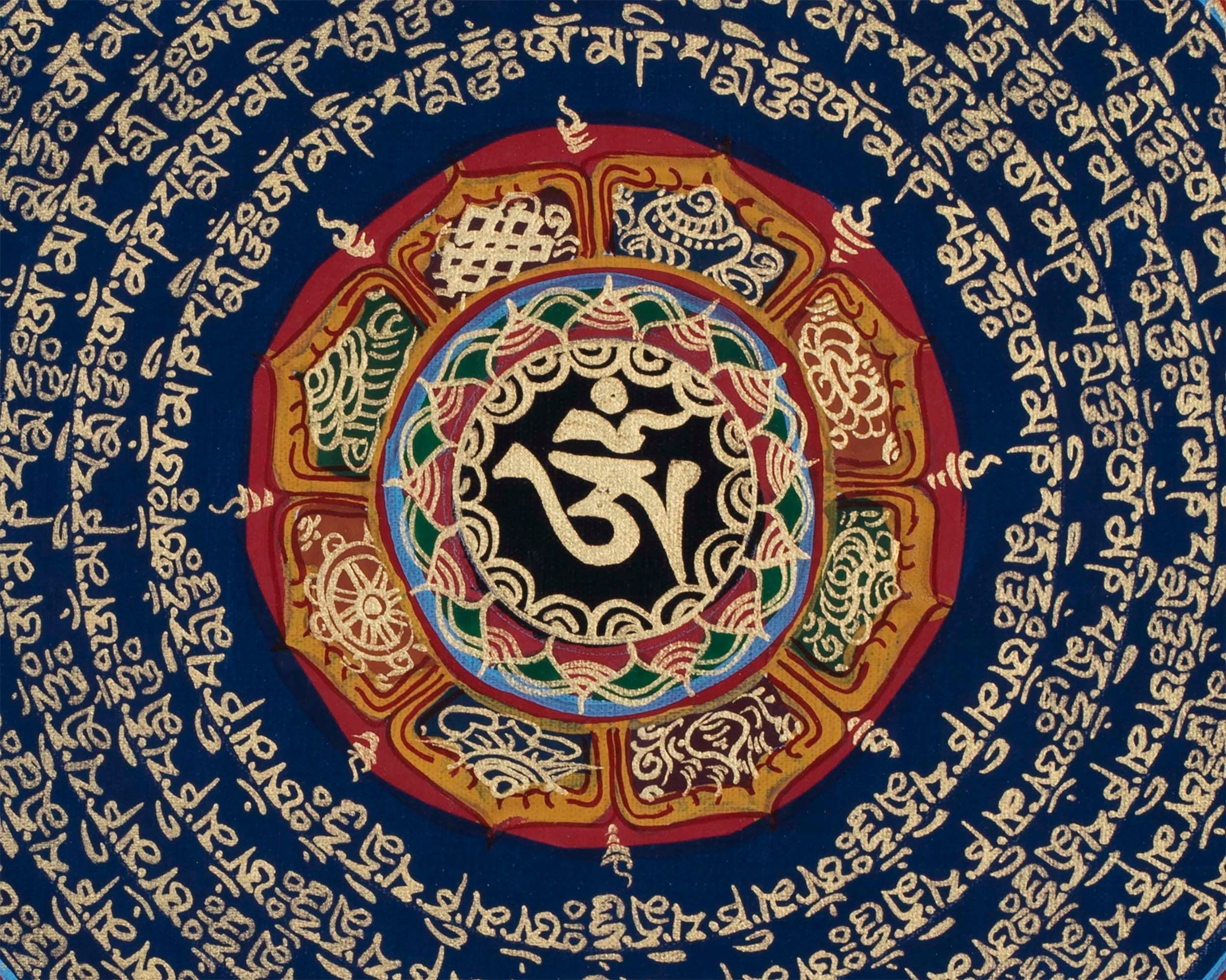 8 Auspicious Symbols Mandala | Buddhist Wall Hanging