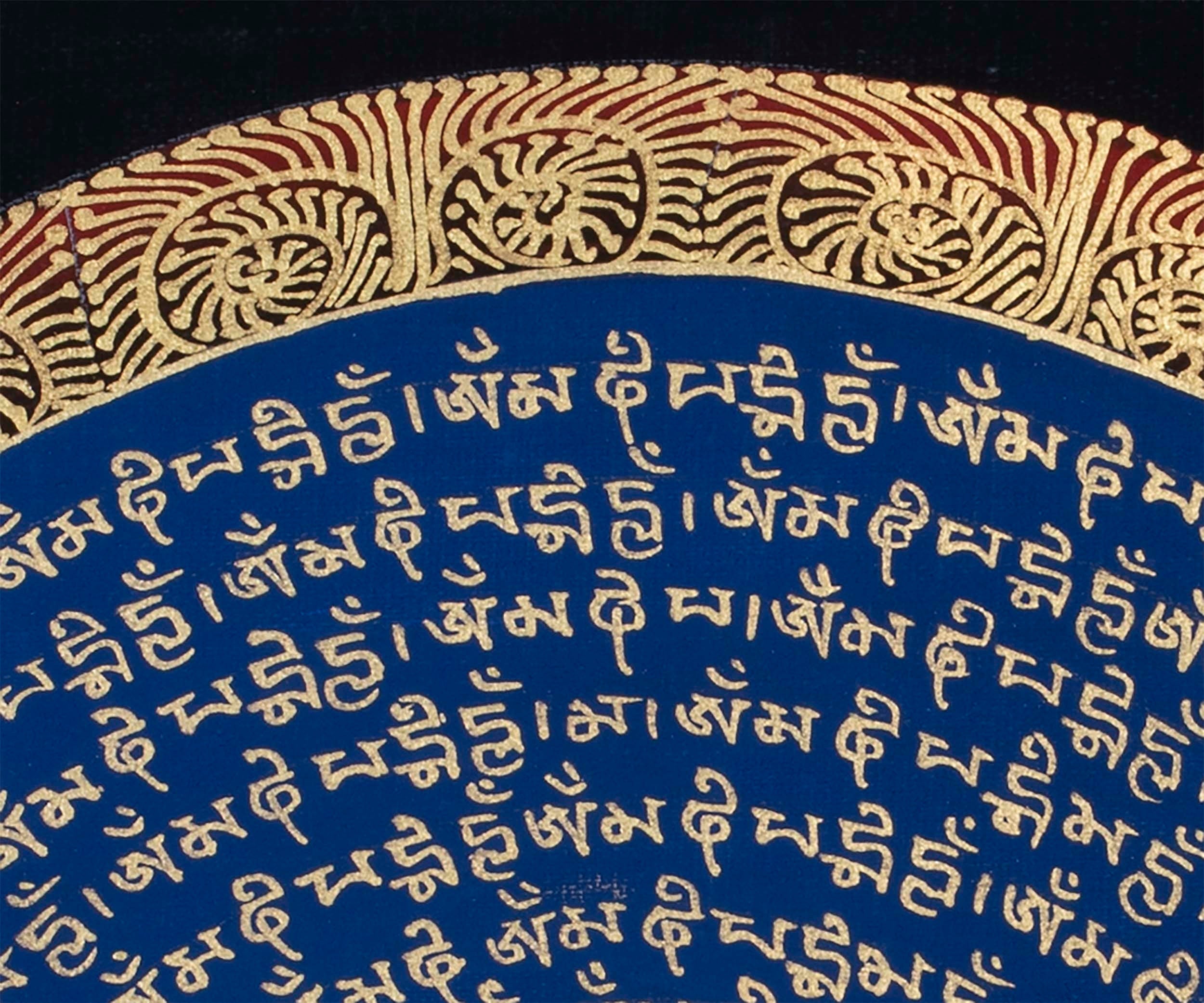 Hand-Painted Mantra Mandala | Small Size