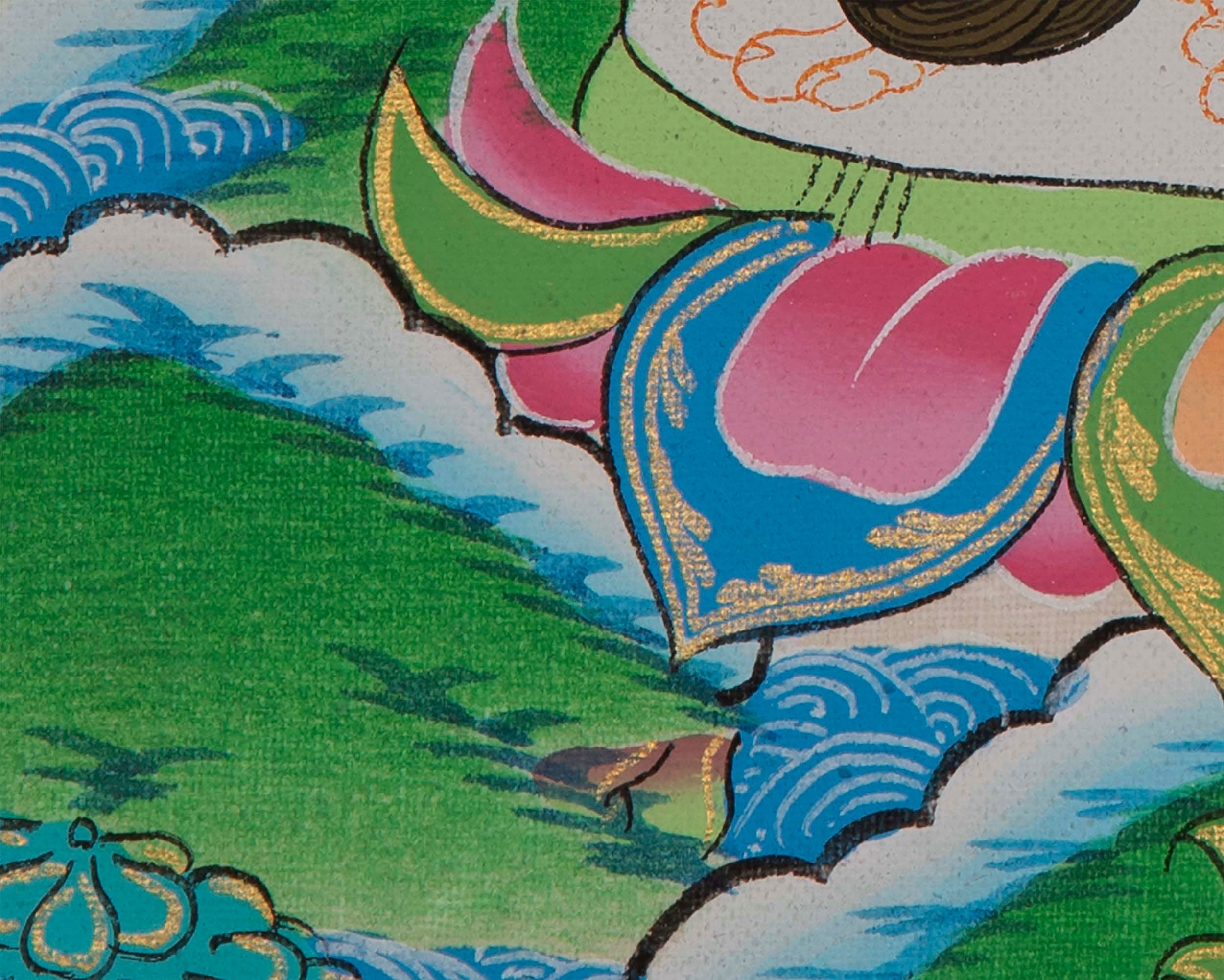 Namtoshe Jambhala Thangka | Best Quality Zambhala Tibetan Painting