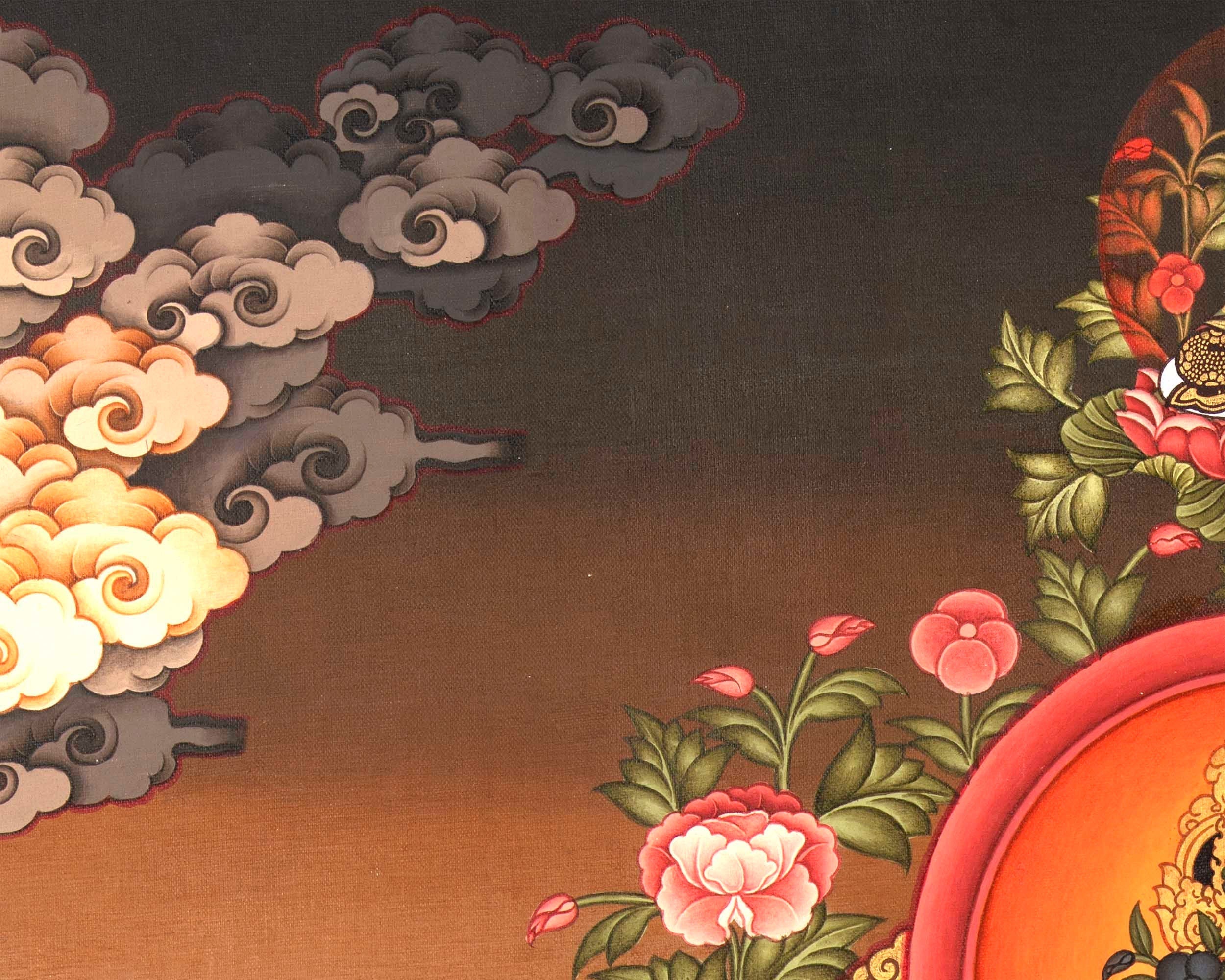 Green Tara Mother Goddess Thangka Painting | Spiritual Meditation Canvas Art