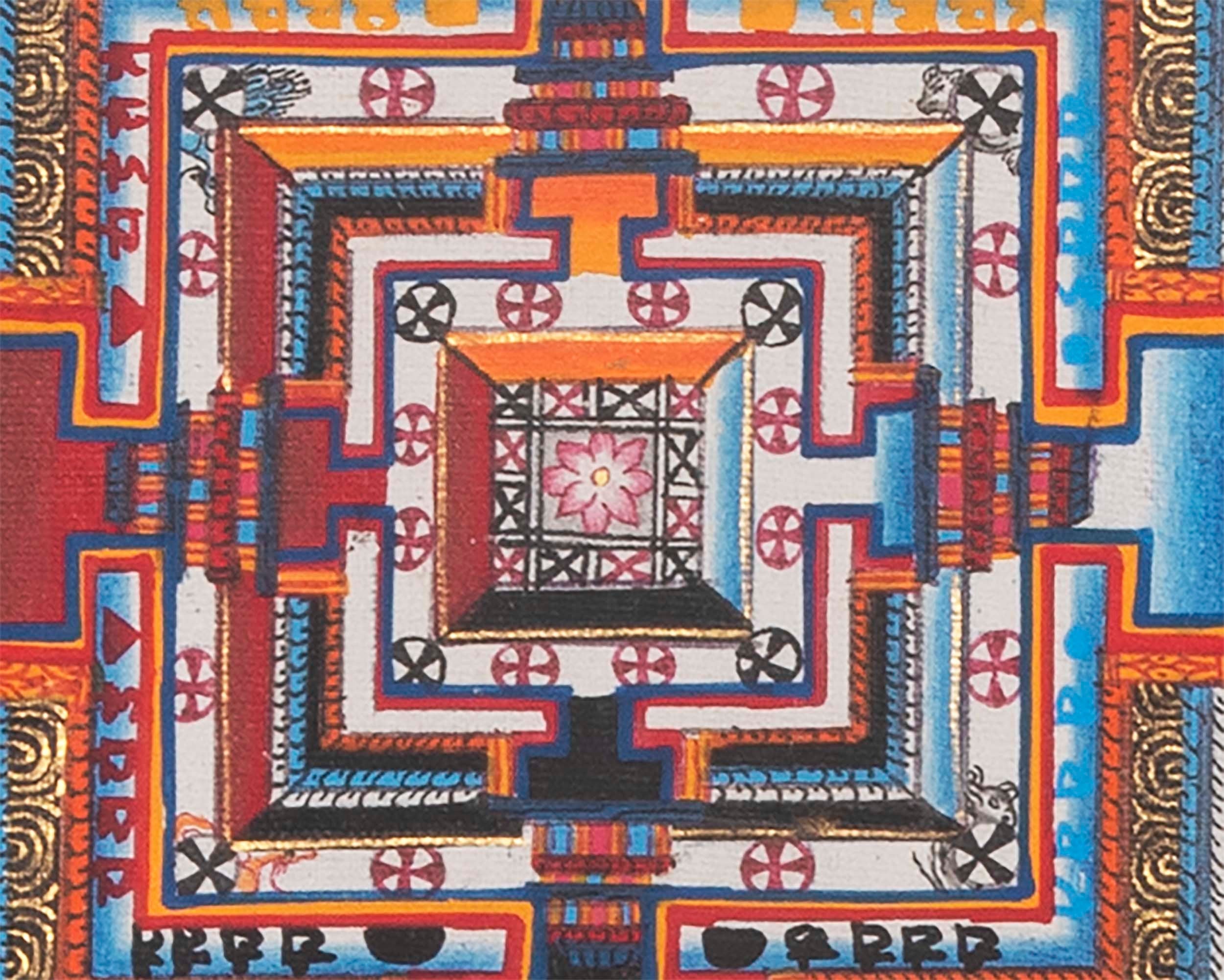 Religious Kalchakra Mandala | Thangka Art From Nepal | Wall Decors