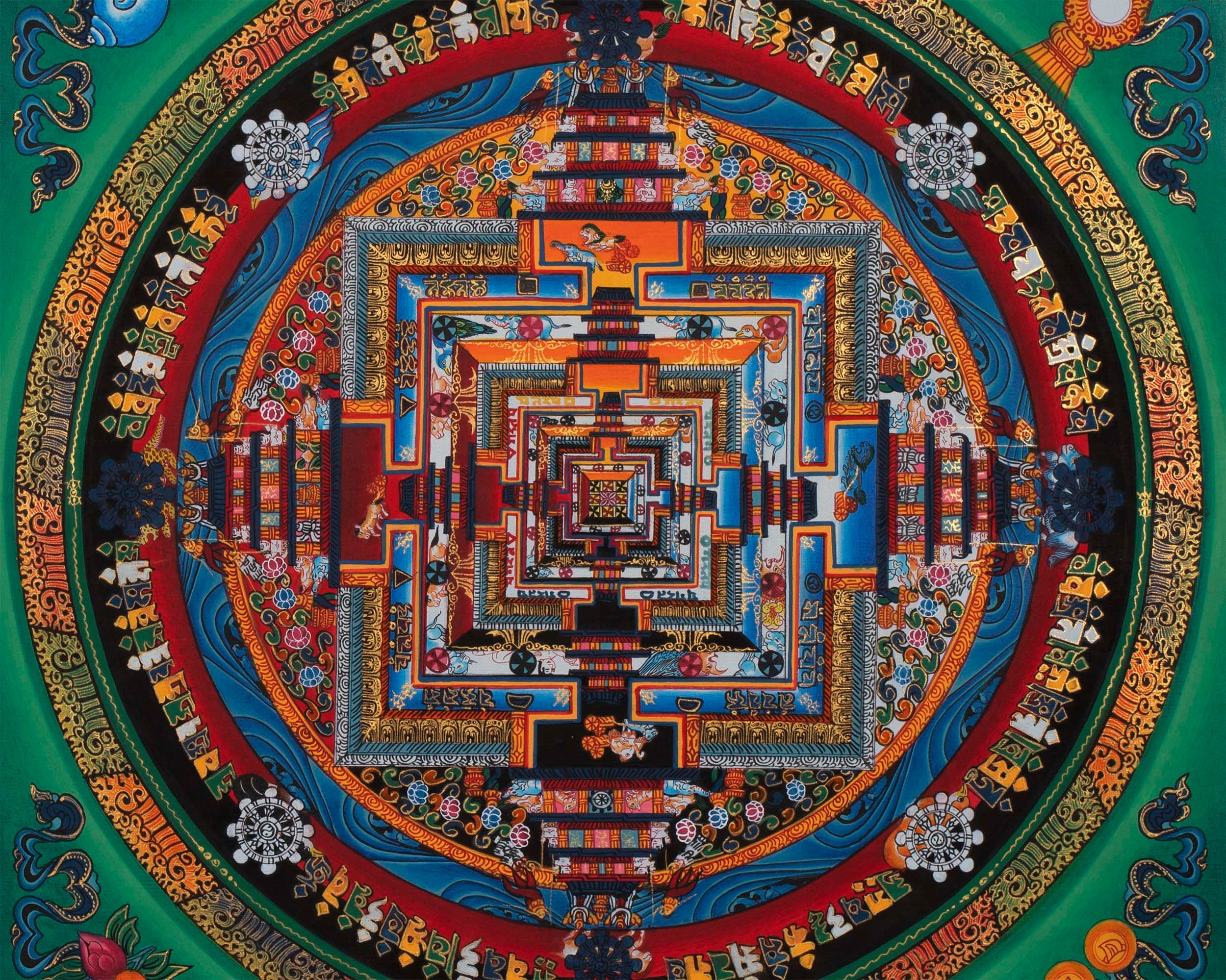 Kalachakra Mandala Thangka Painting | Rare Genuine Hand Painted Tibetan thangka