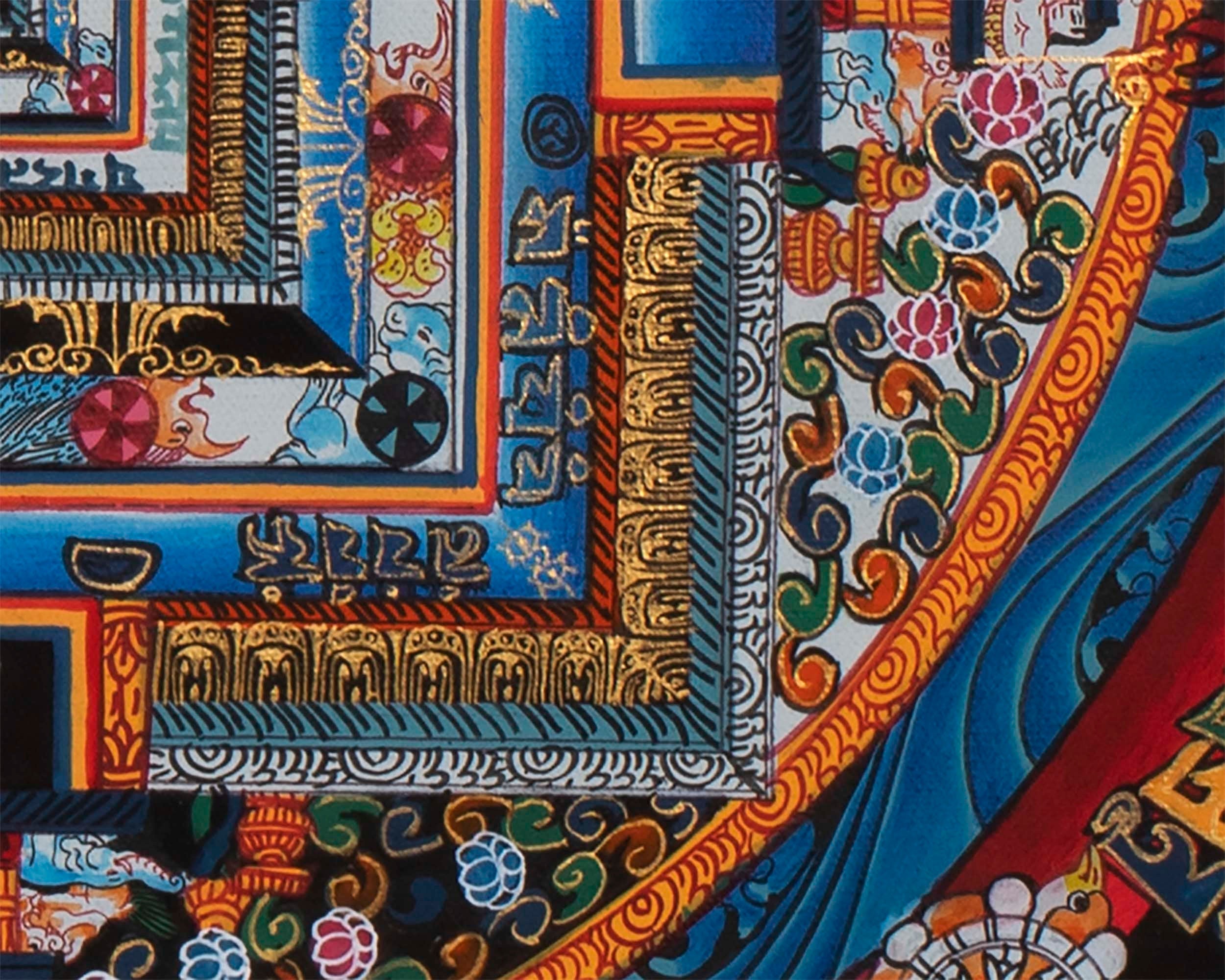 Kalachakra Mandala Thangka Painting | Rare Genuine Hand Painted Tibetan thangka