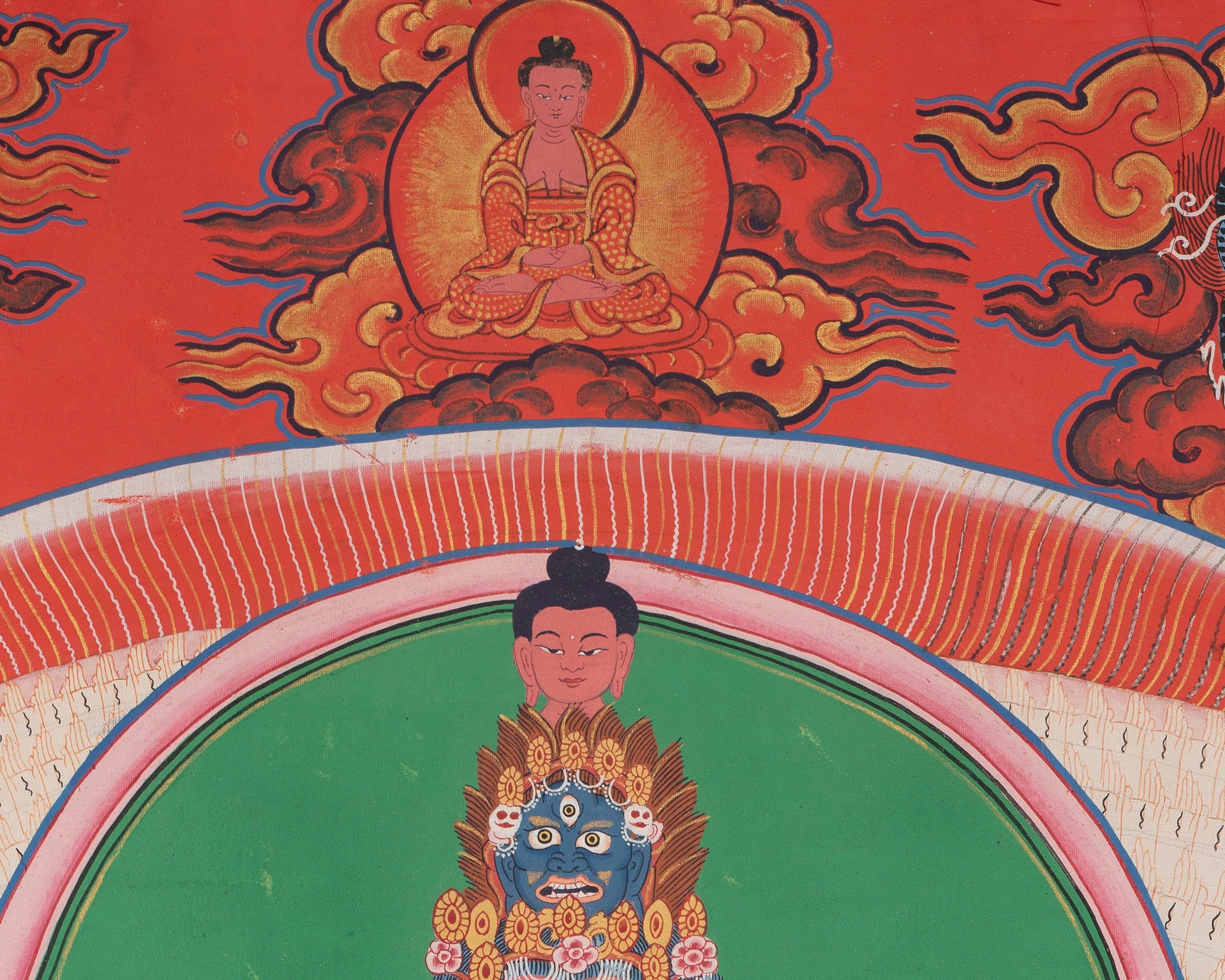 Buddhist Lokeshwor Thangka | 1000 armed Chengrezig Tibetan Buddhist