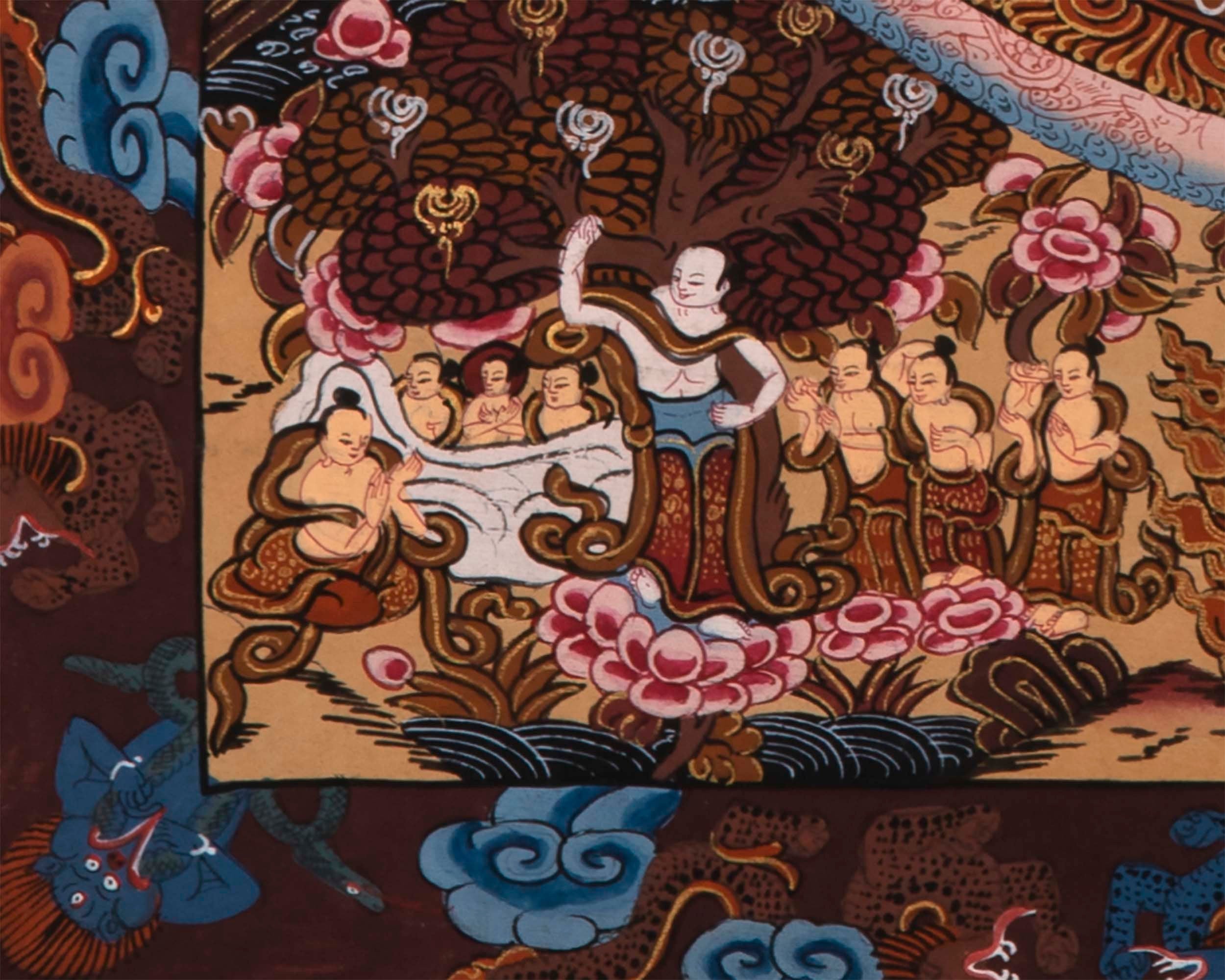 Unique Buddha Mandala Thangka | Genuine Hand Painted Wall Decor