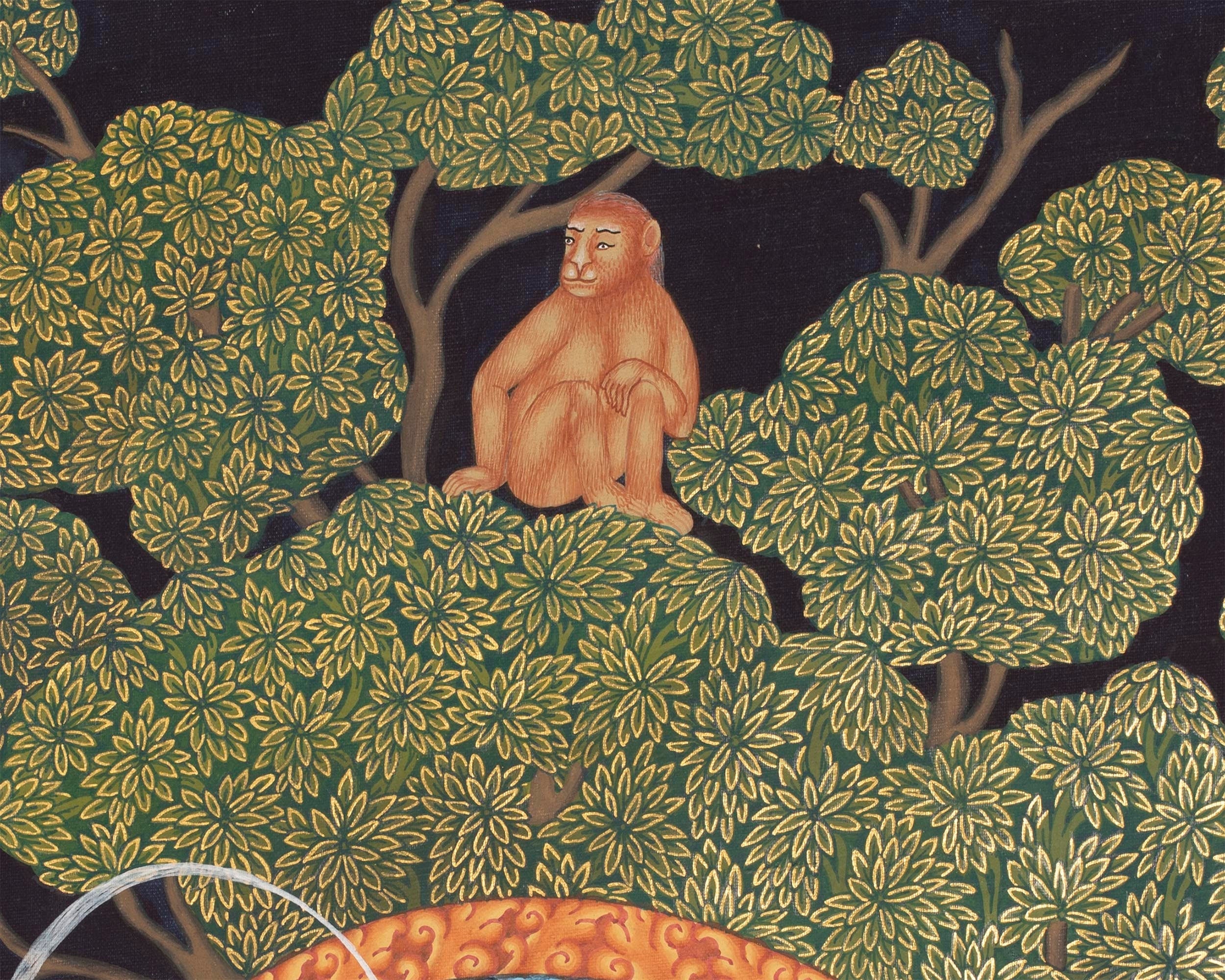 Newari Art Style | Original Hand-painted Lord Shiva, Shankar, Mahadev Thangka Painting