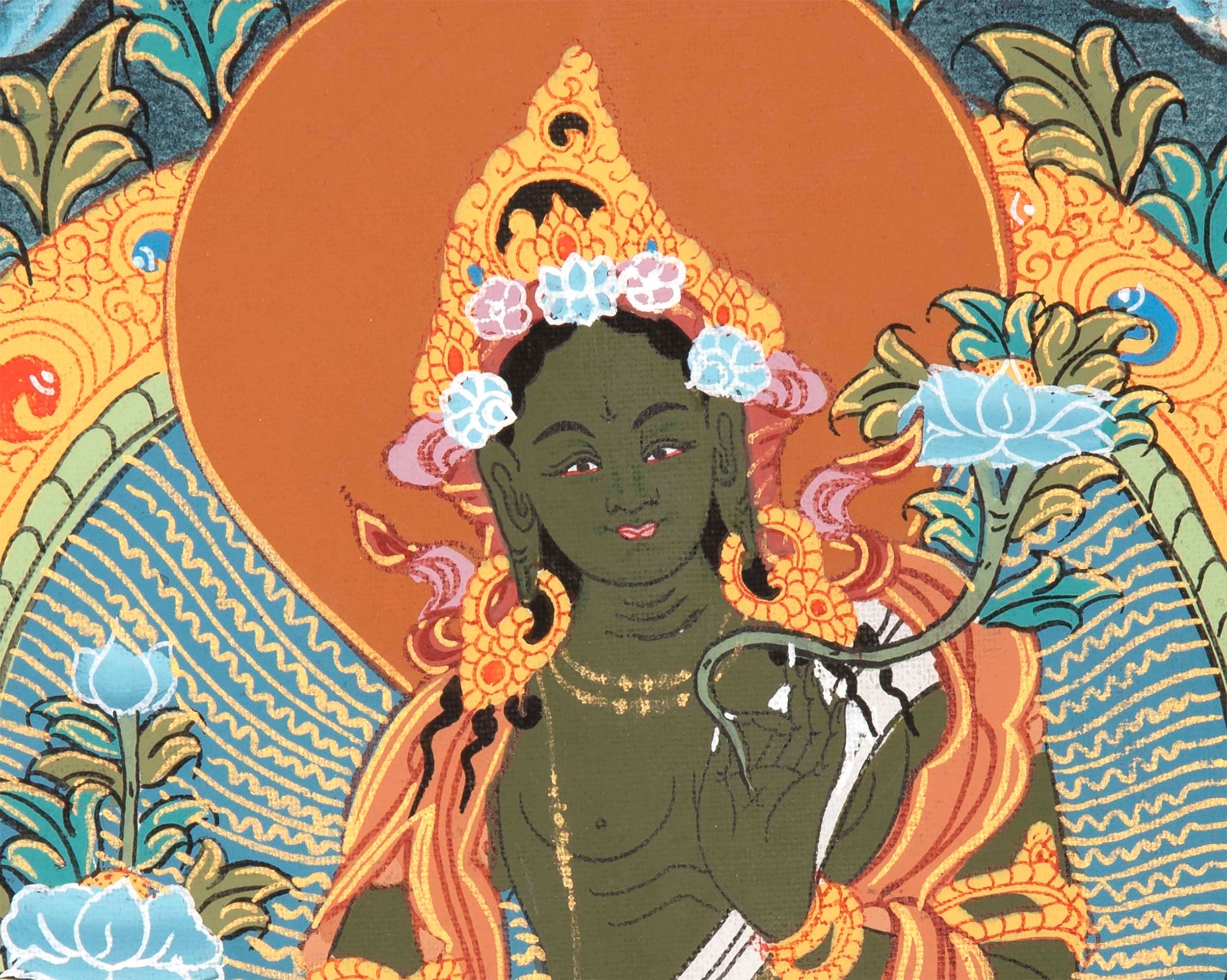 Green Tara Thangka | Wall Decoration Painting